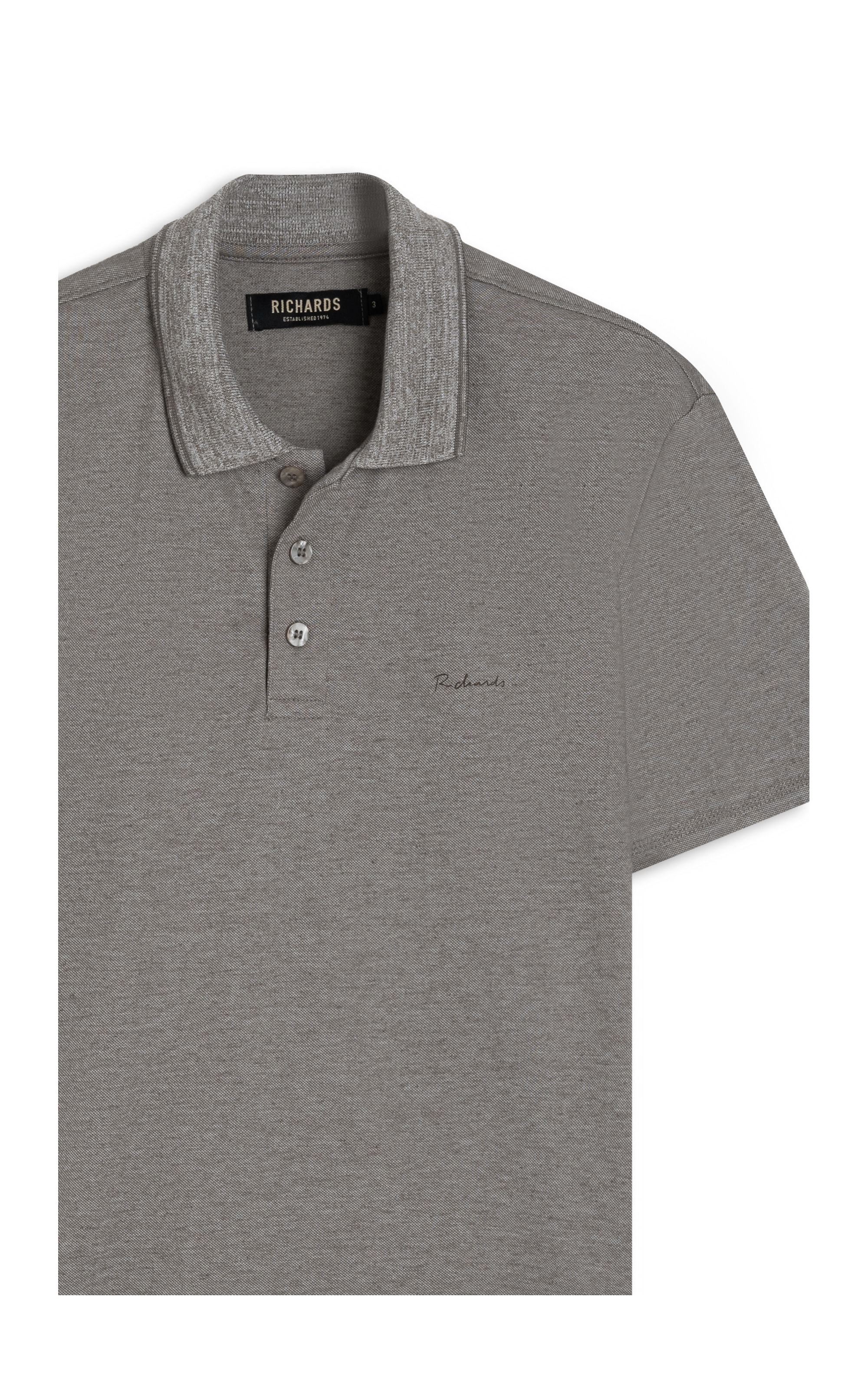 Polo Linho Piquet  Com Friso Castor