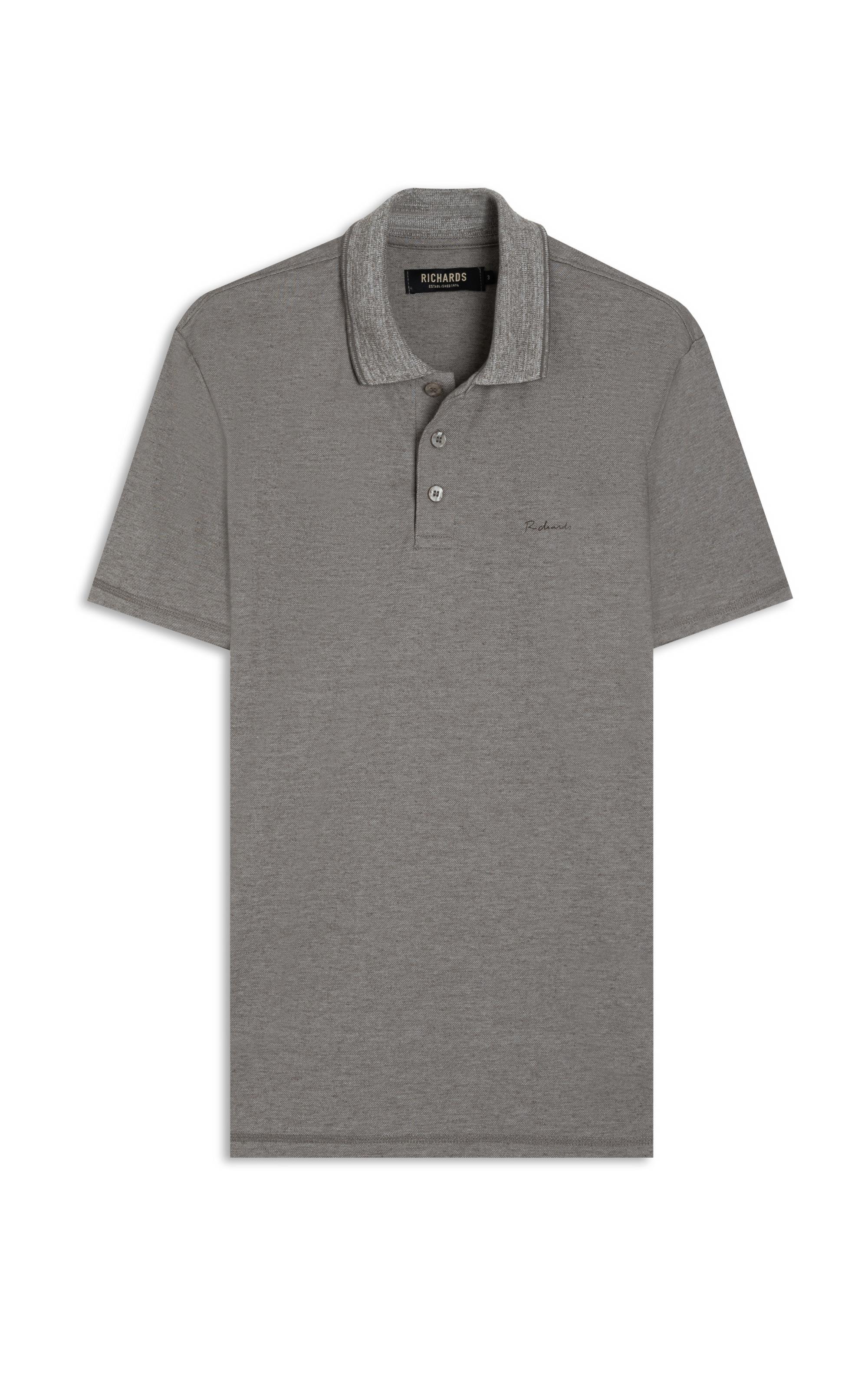 Polo Linho Piquet  Com Friso Castor