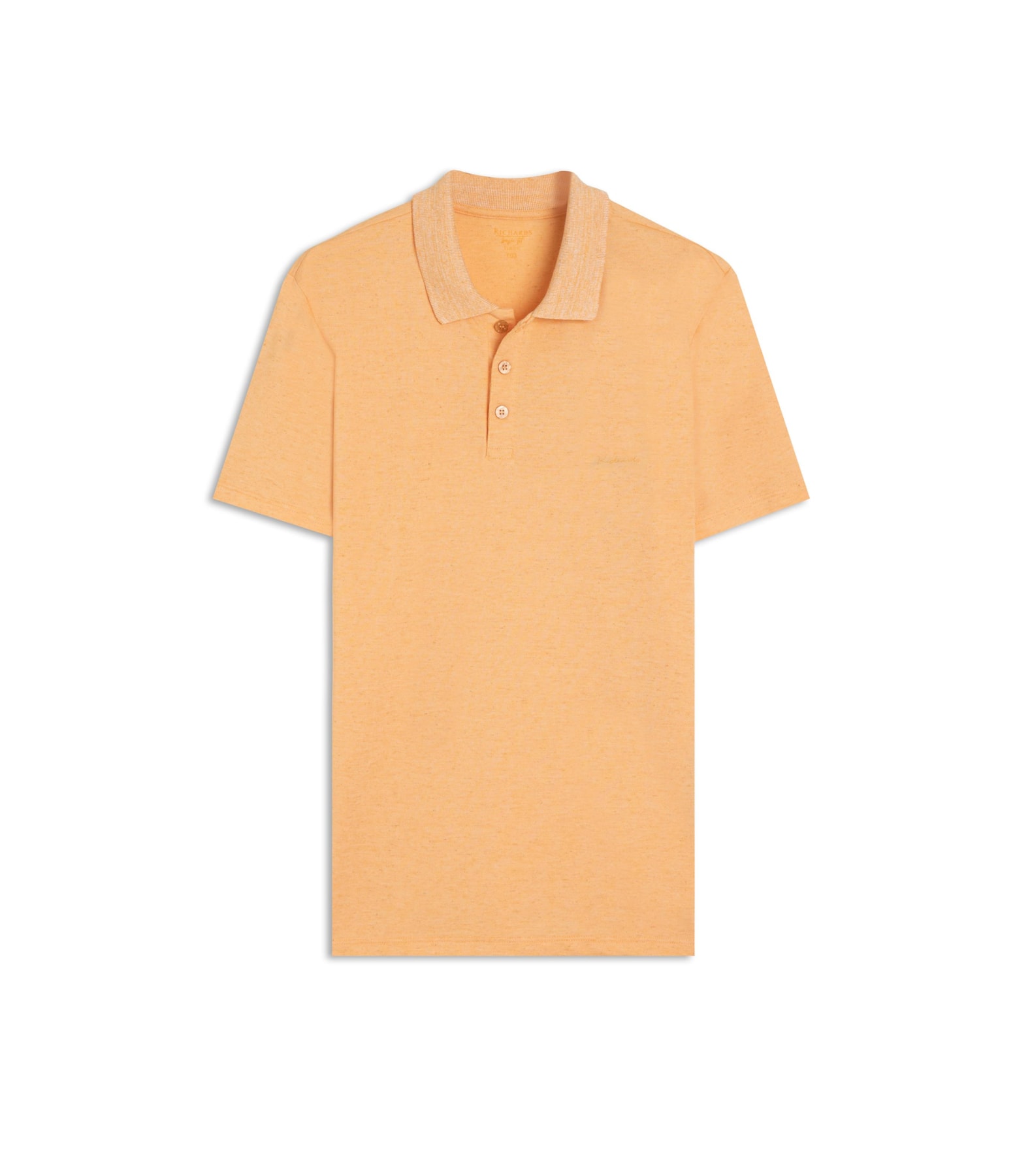 Polo Linho Piquet  Mc Basic f Pessego