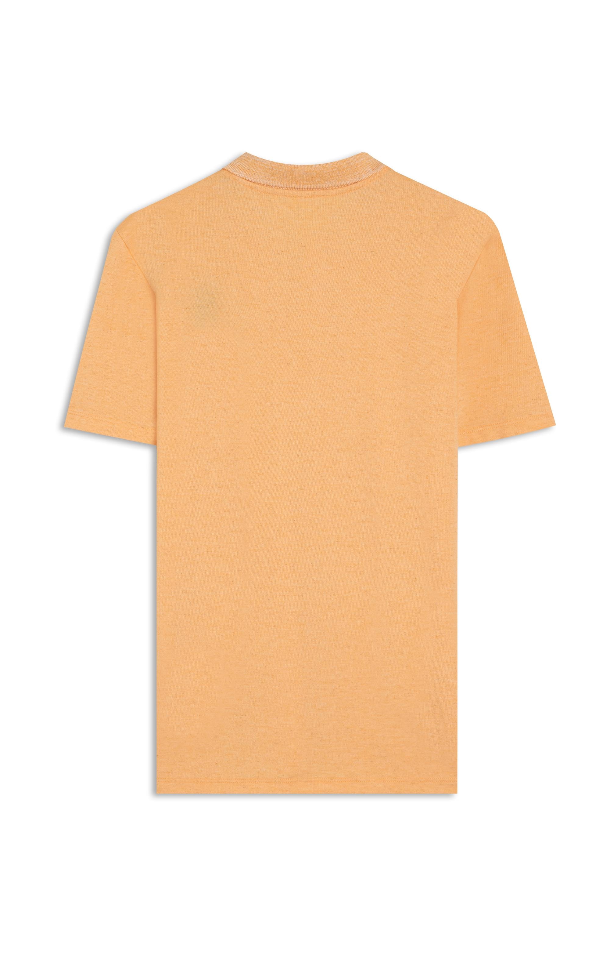 Polo Linho Piquet  Mc Basic f Pessego