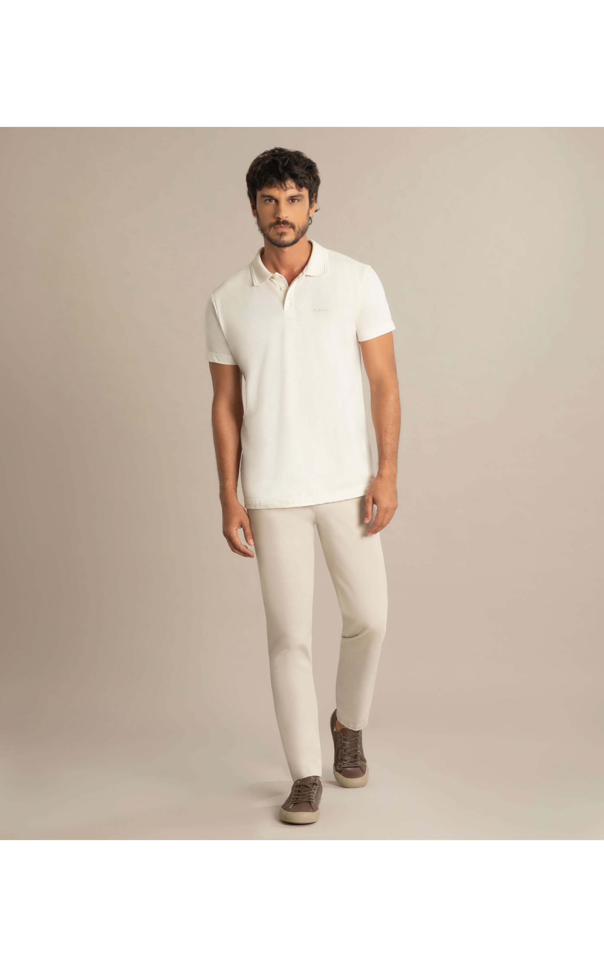 Polo Linho Piquet Natural