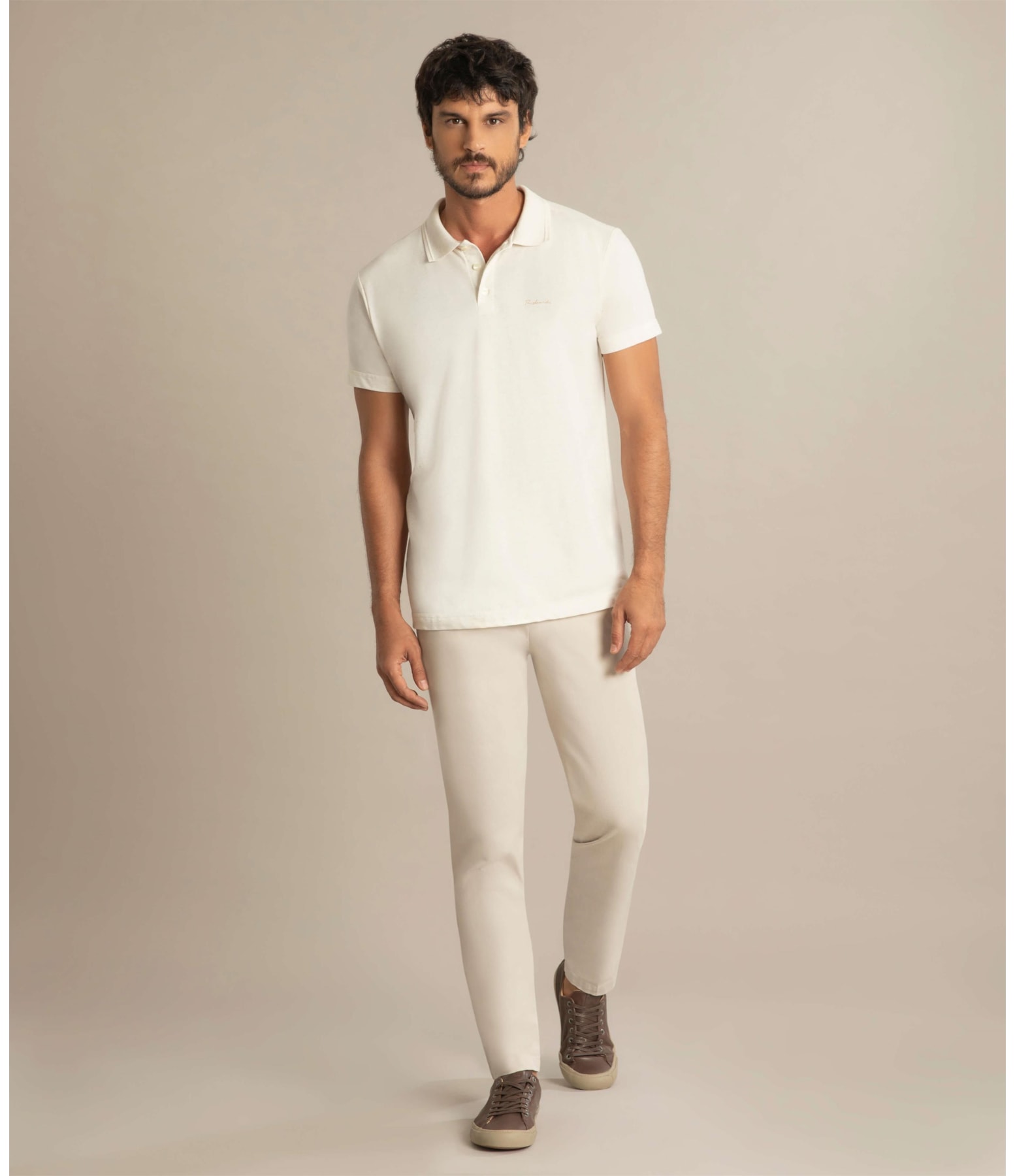 Polo Linho Piquet Natural