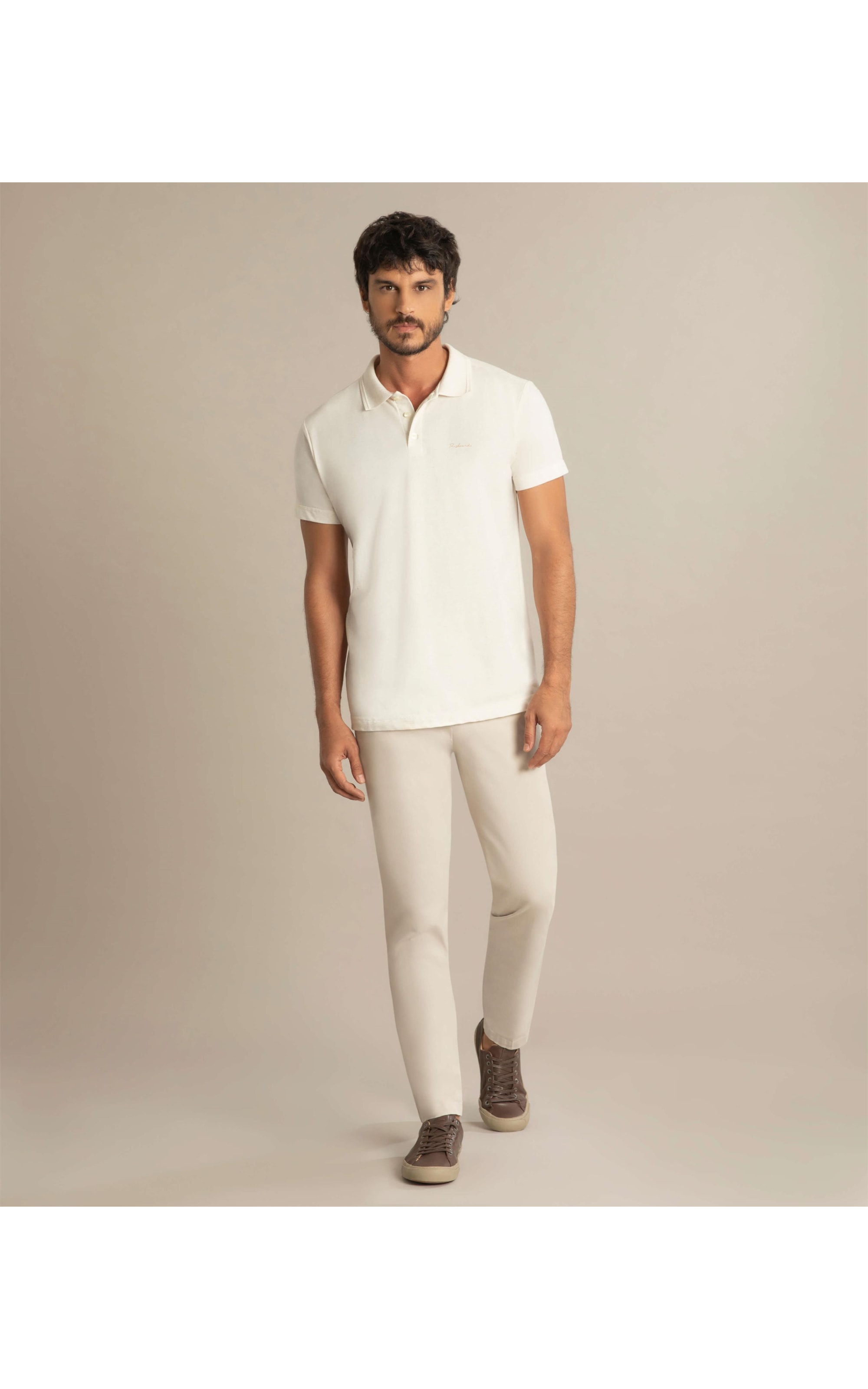 Polo Linho Piquet Natural