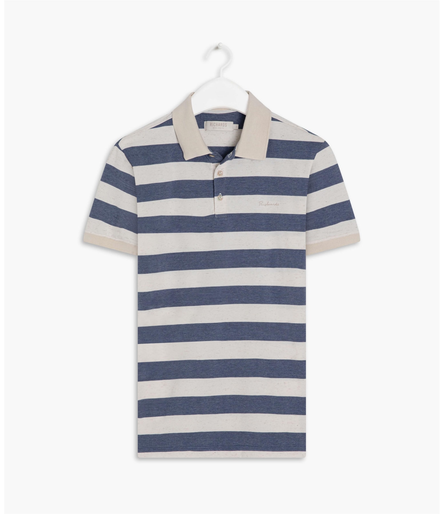 Polo Linho Striped  Mc Azul Bic
