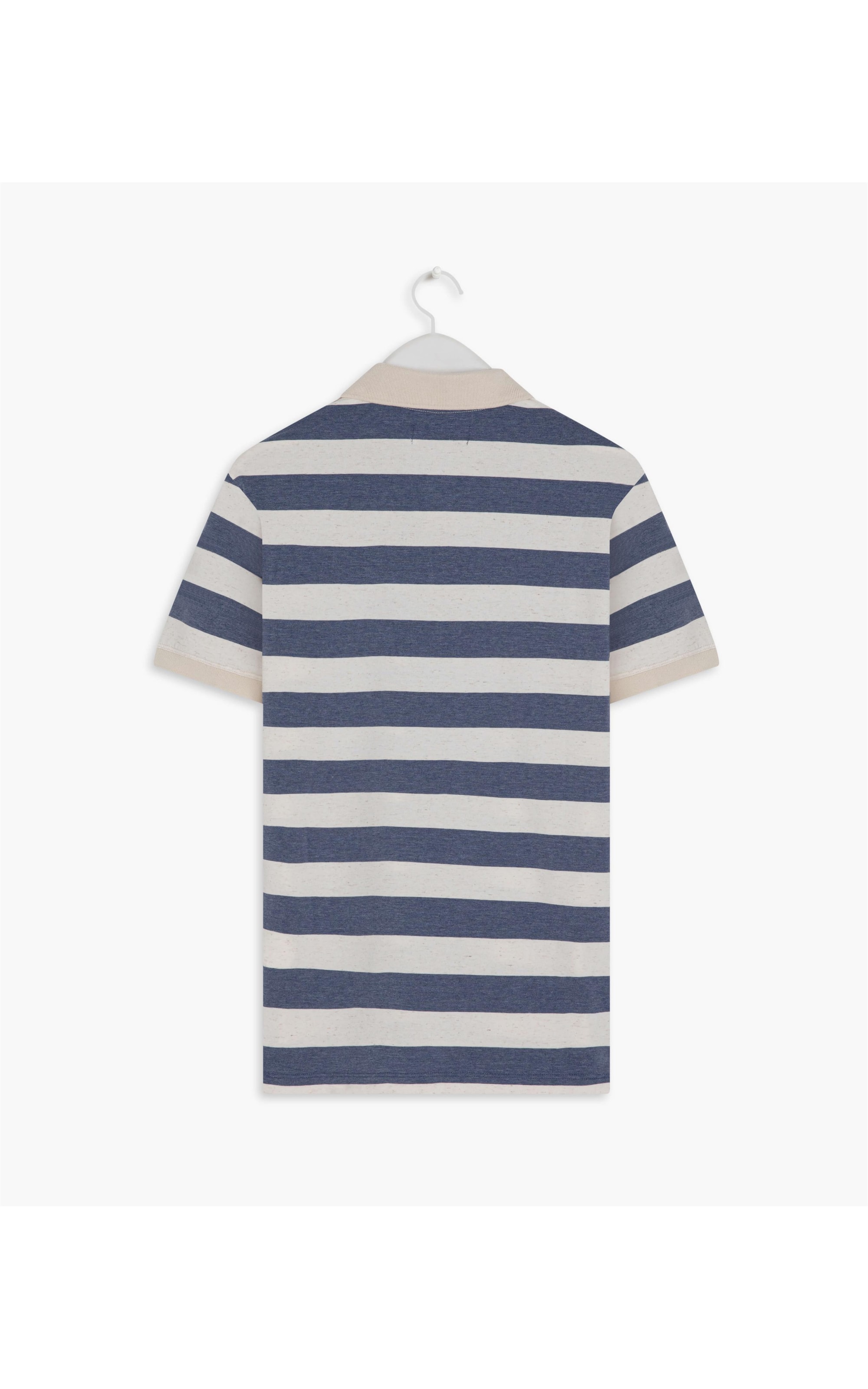 Polo Linho Striped  Mc Azul Bic