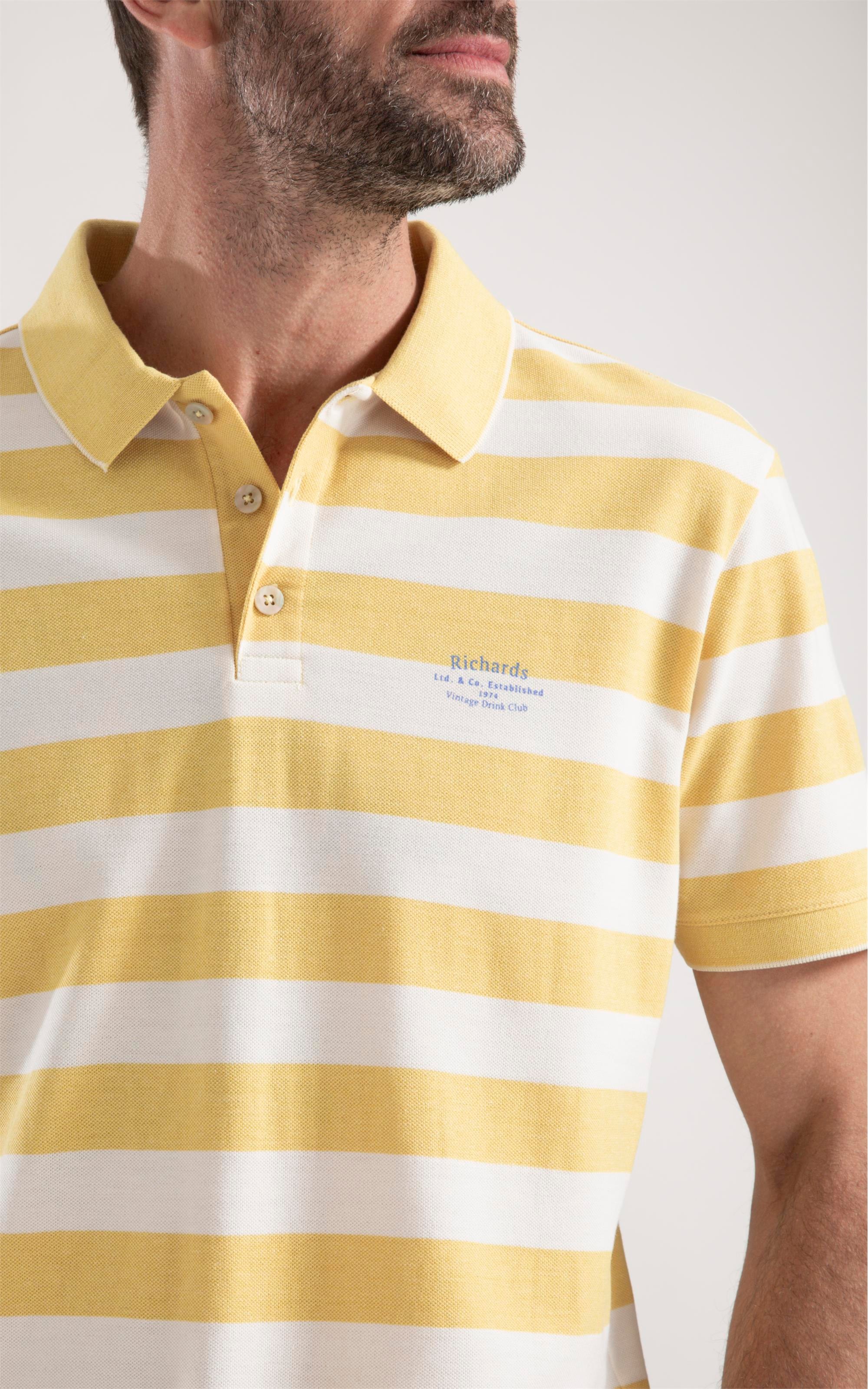 Polo Listrada Bold Amarelo