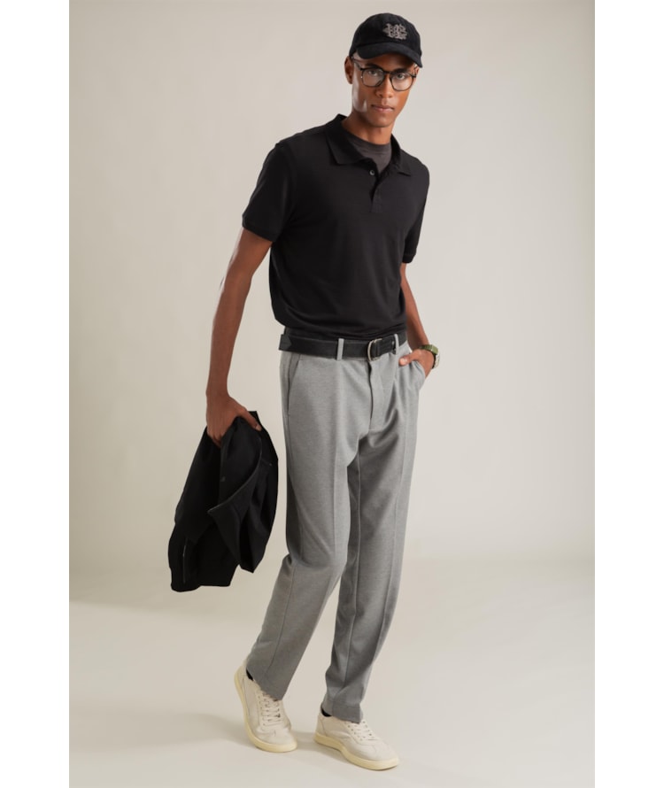 Polo Listrada Modal Classic Mc Preto