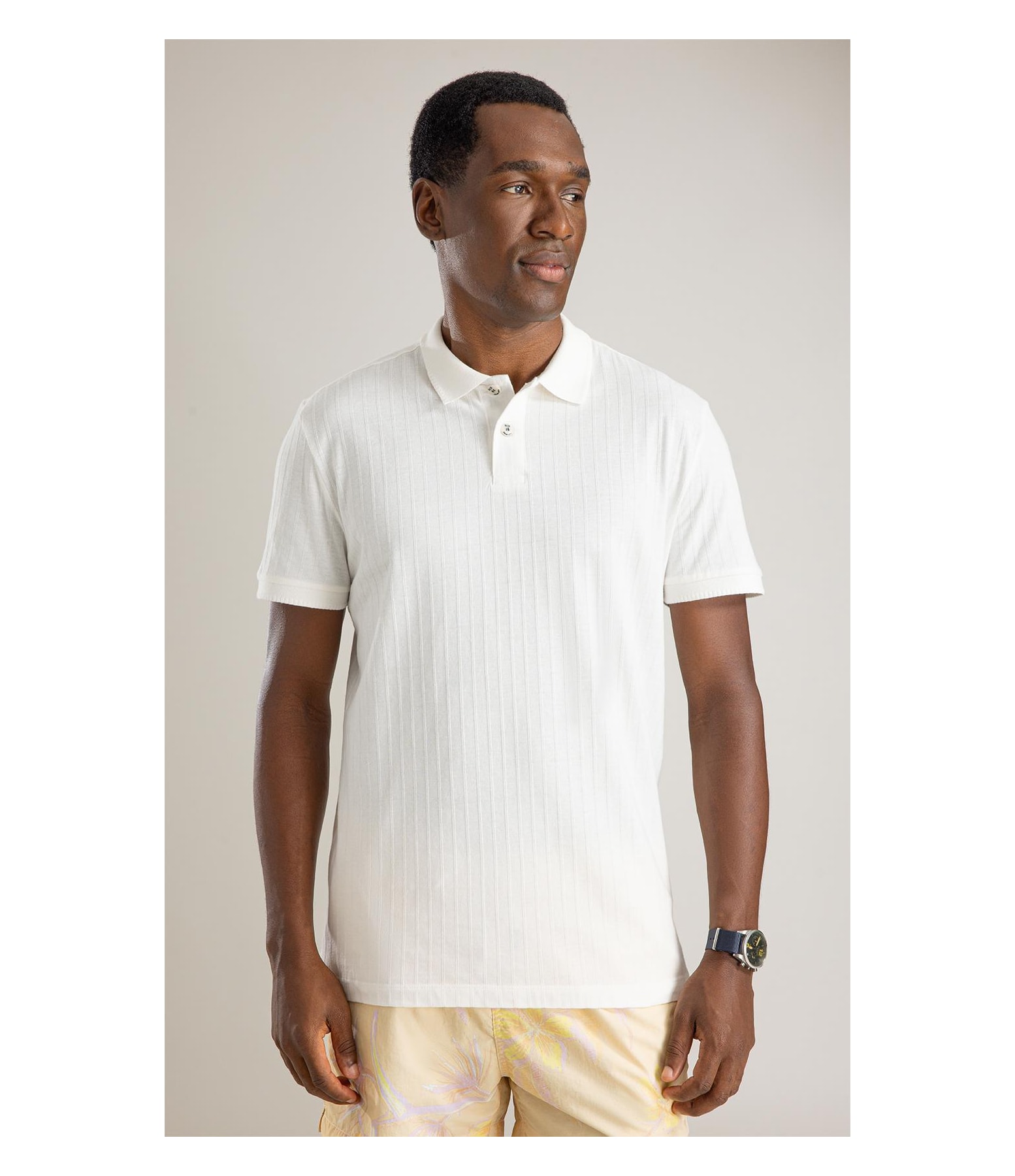 Polo Malha Cutting Mc Bf Off White