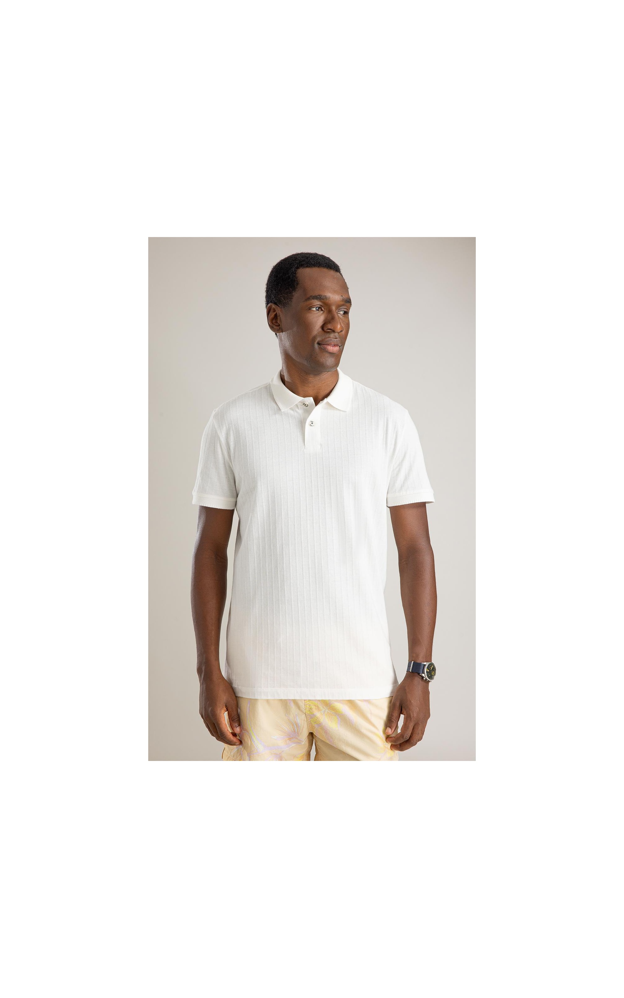 Polo Malha Cutting Mc Bf Off White