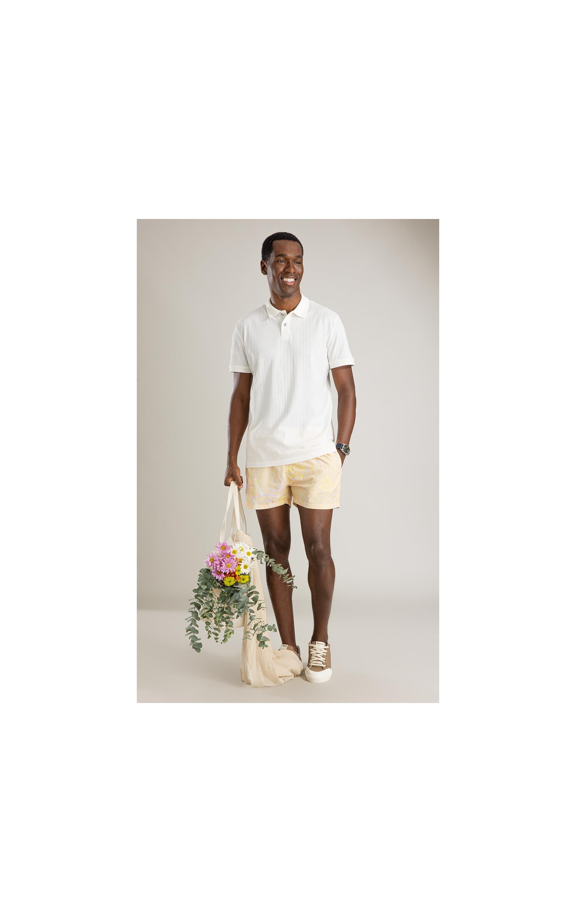 Polo Malha Cutting Mc Bf Off White