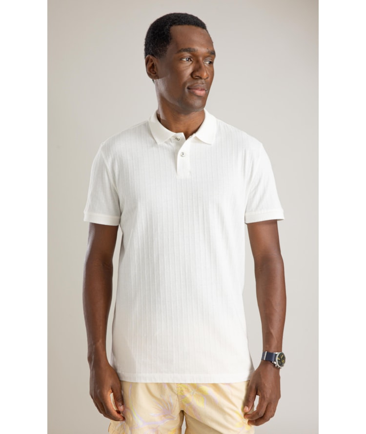 Polo Malha Cutting Mc Bf Off White