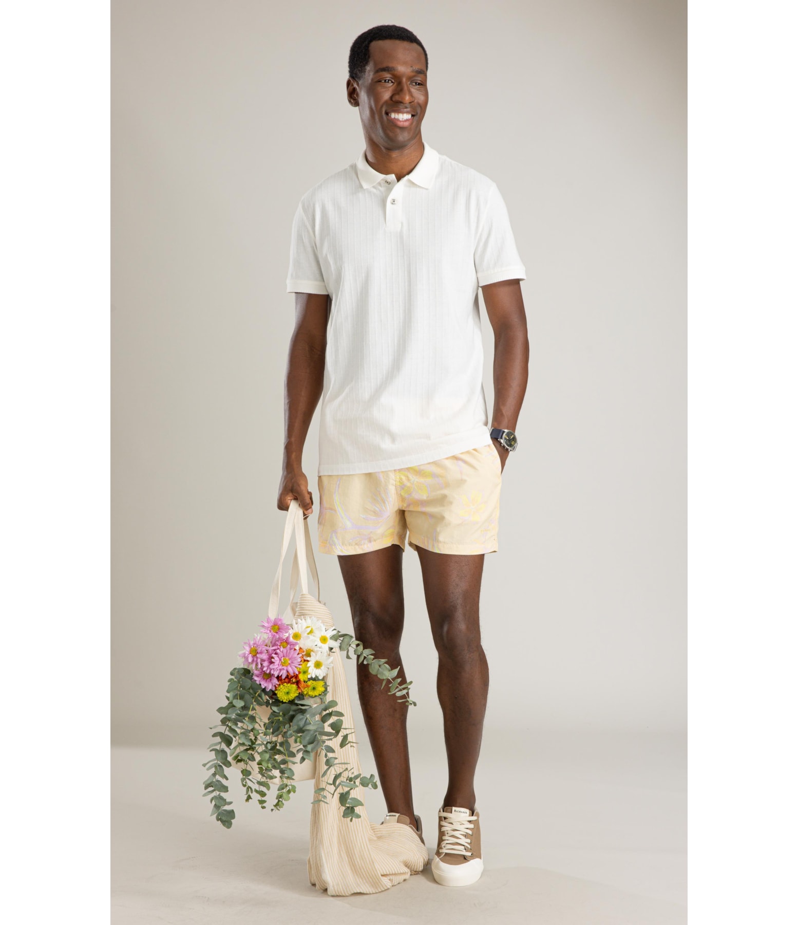 Polo Malha Cutting Mc Bf Off White