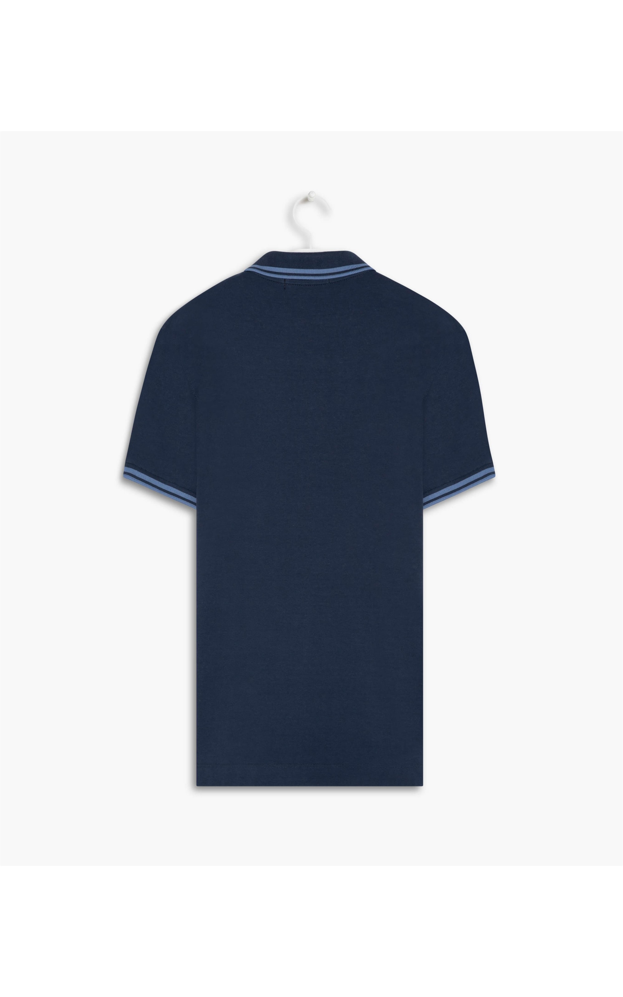Polo Malha Fio 40 Com Frisos Mc Dark Navy