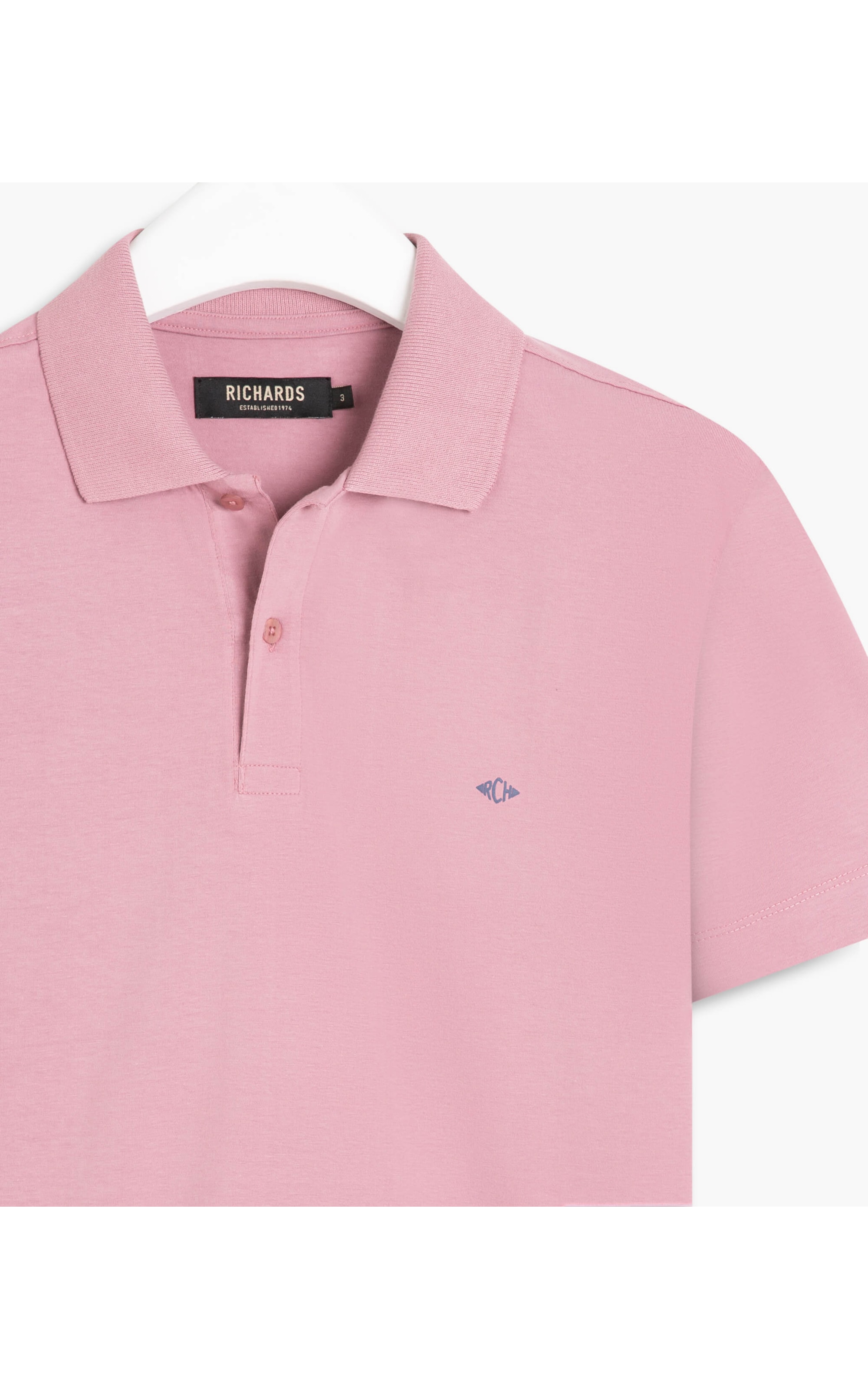 Polo Malha Fio 40 Rosa Dirty