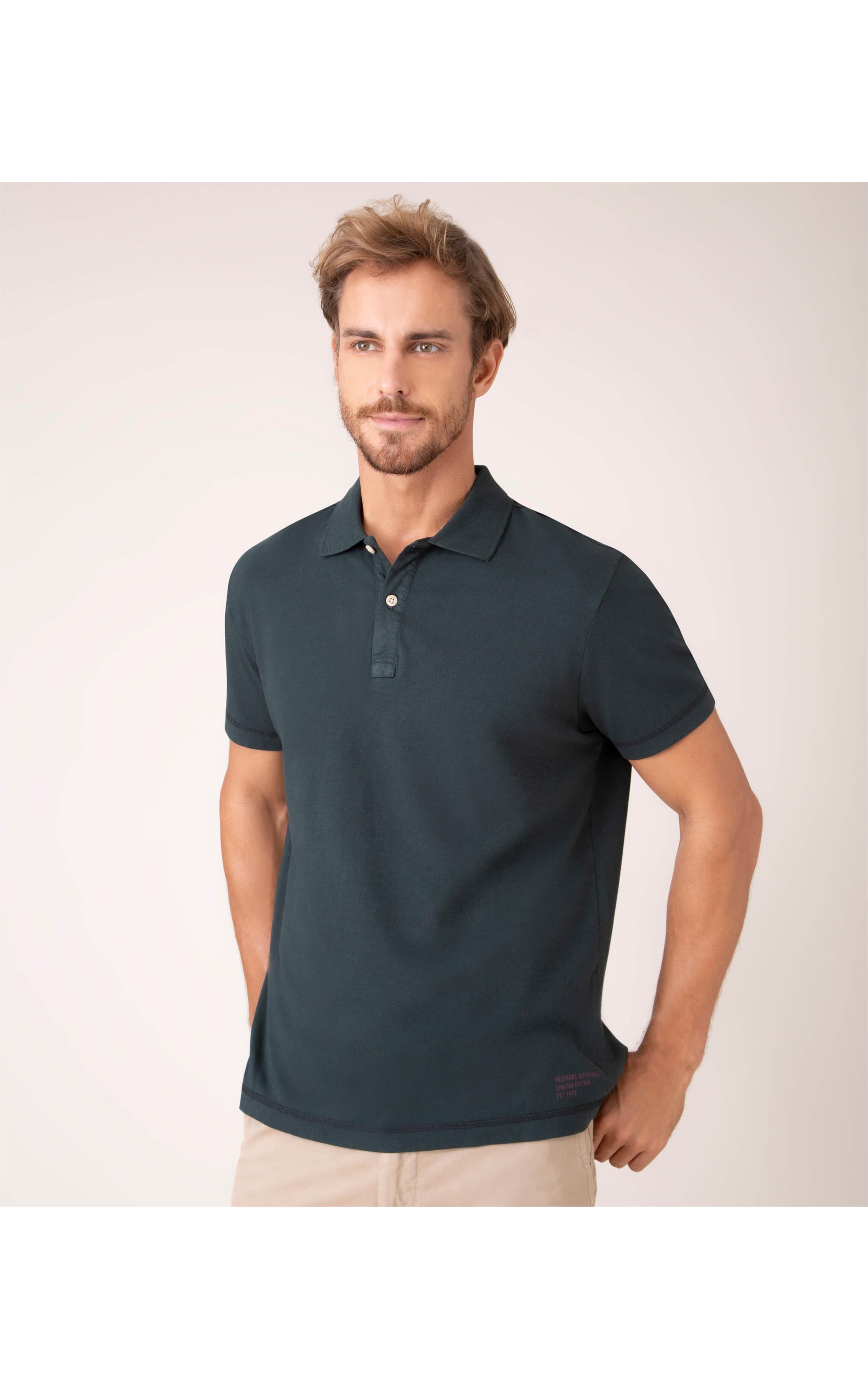 Polo Mc Rch Authentic m Malha Reativo Verde Escuro