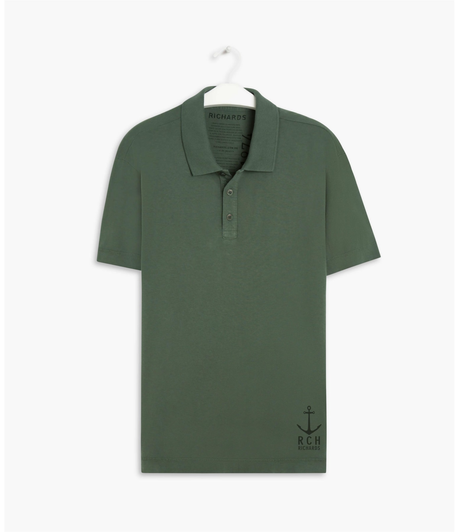 Polo Meia Malha Patch Âncora Bottle