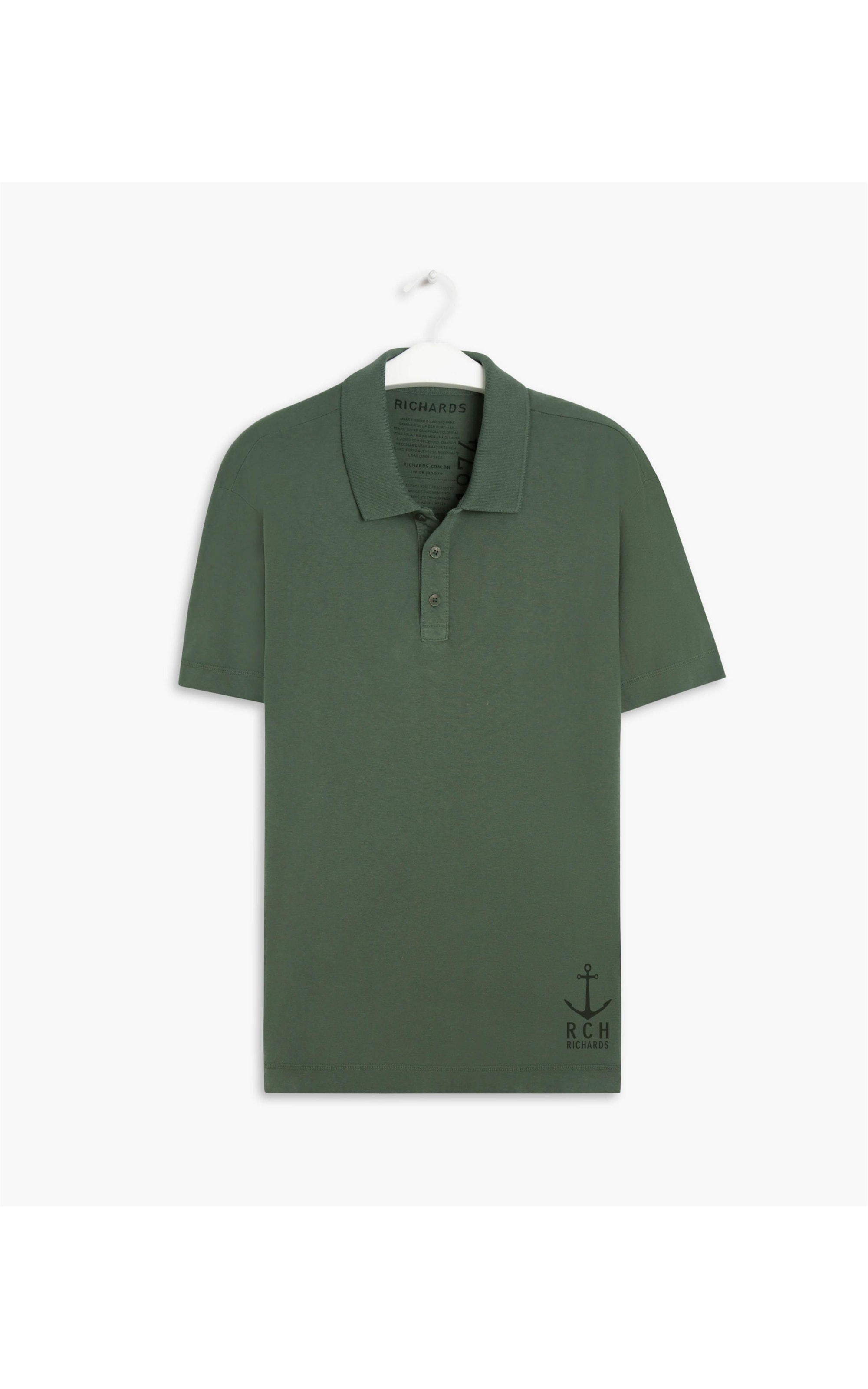 Polo Meia Malha Patch Âncora Bottle
