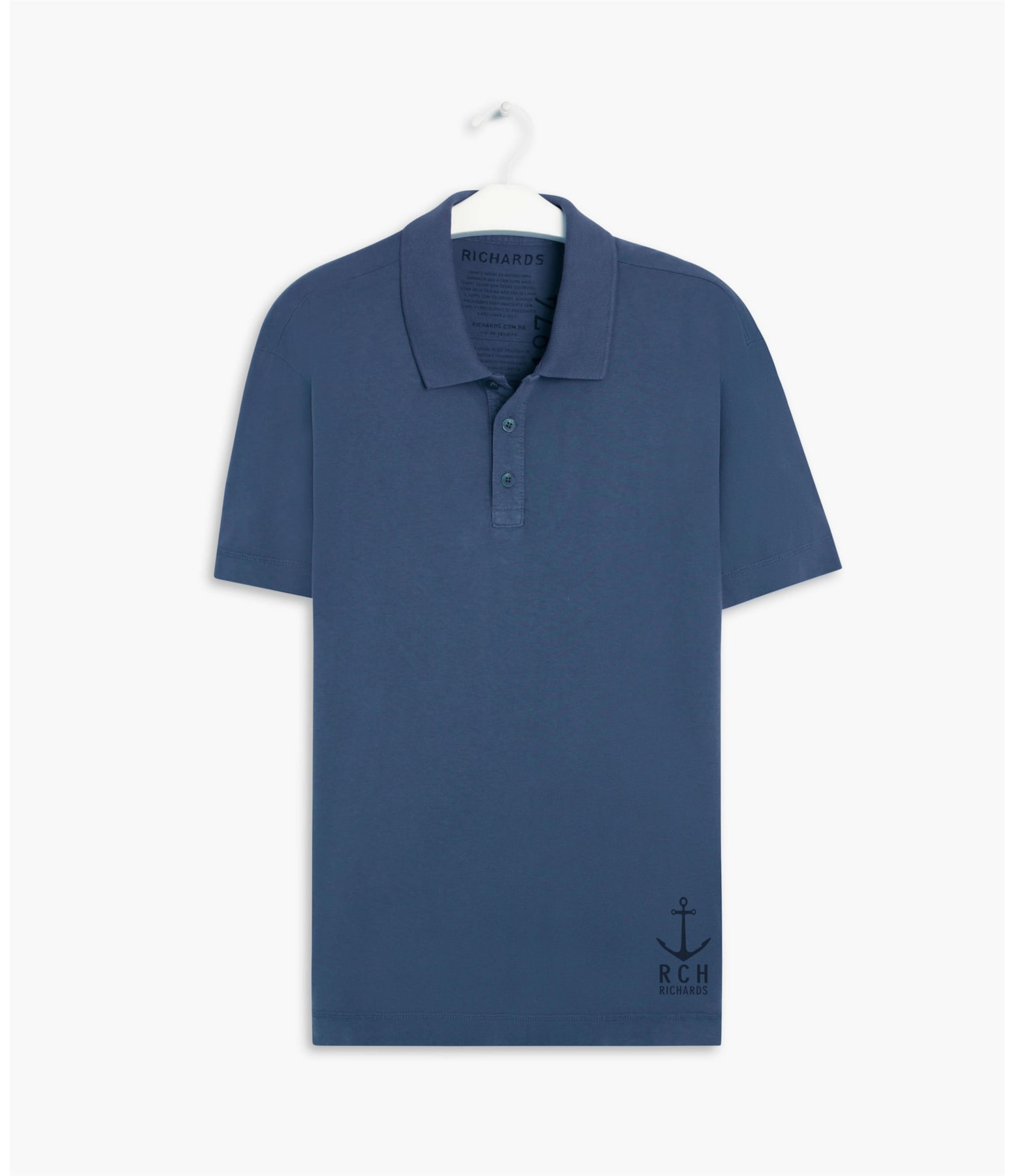 Polo Meia Malha Patch Âncora Hortencia