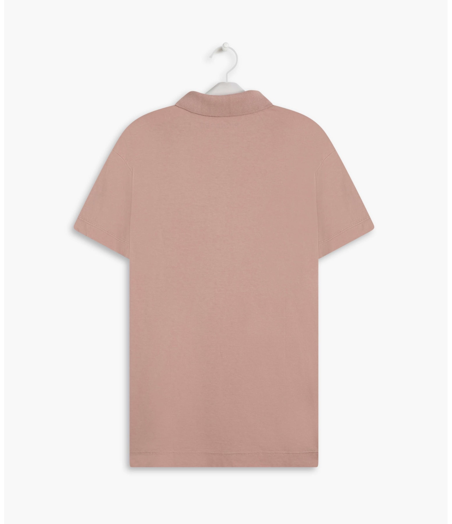 Polo Meia Malha Patch Âncora Rosa Dirty