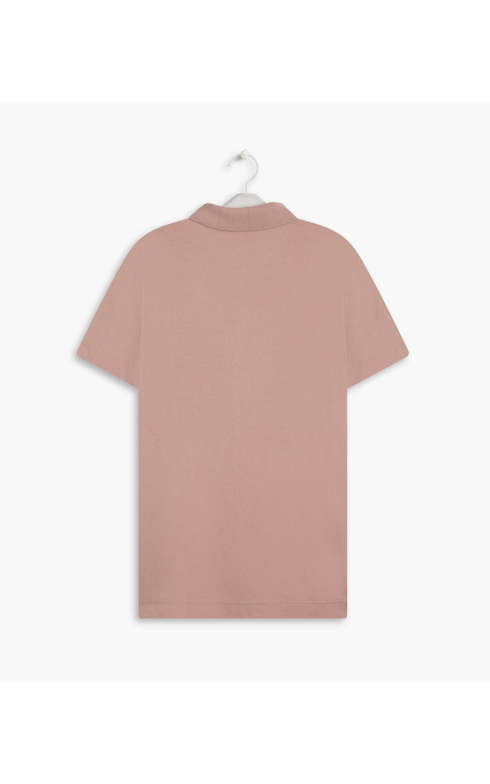 Polo Meia Malha Patch Âncora Rosa Dirty
