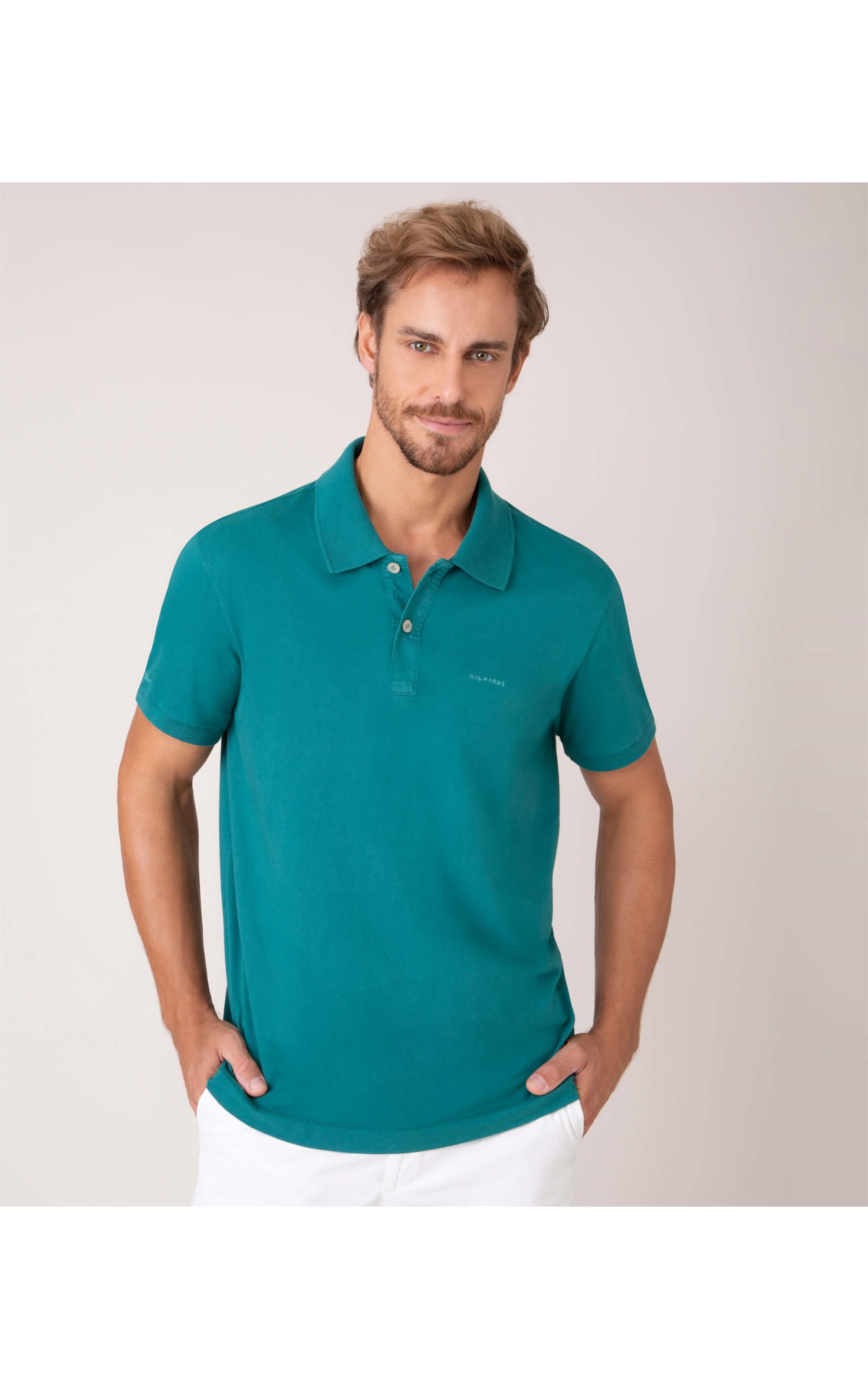 Polo Meia Malha Richards Mc Verde