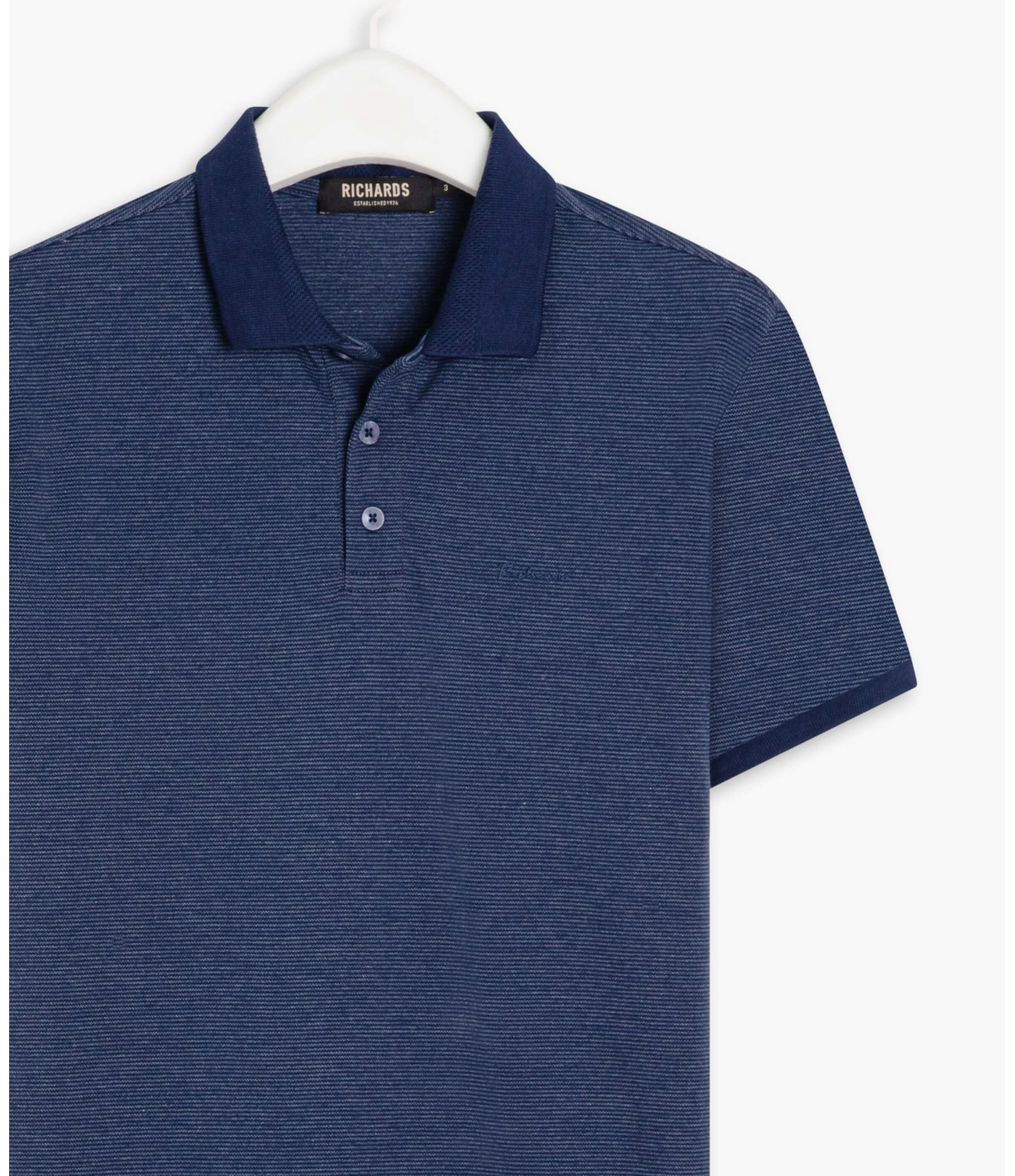 Polo Mini Stripes Jaccquard Dark Navy
