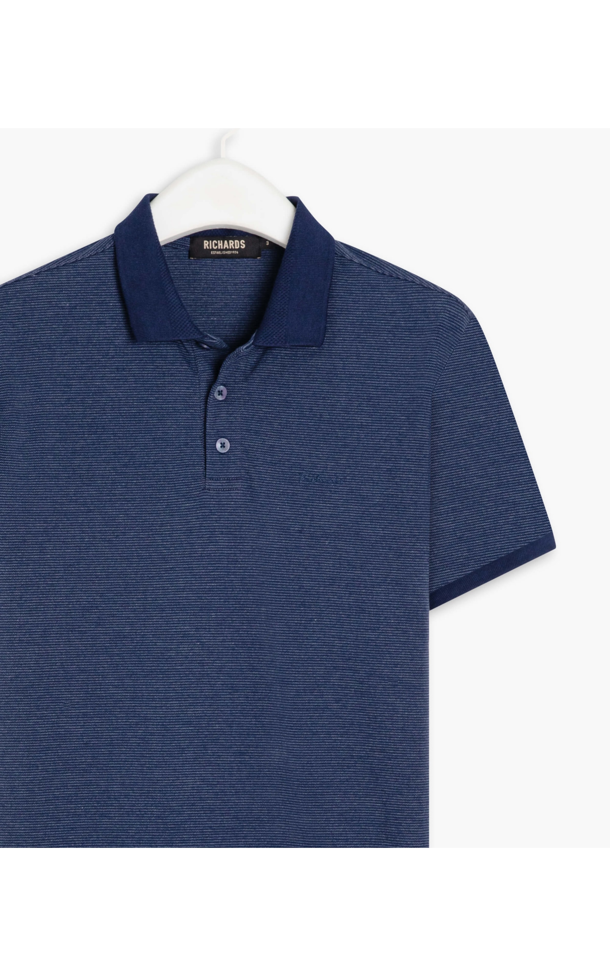 Polo Mini Stripes Jaccquard Dark Navy