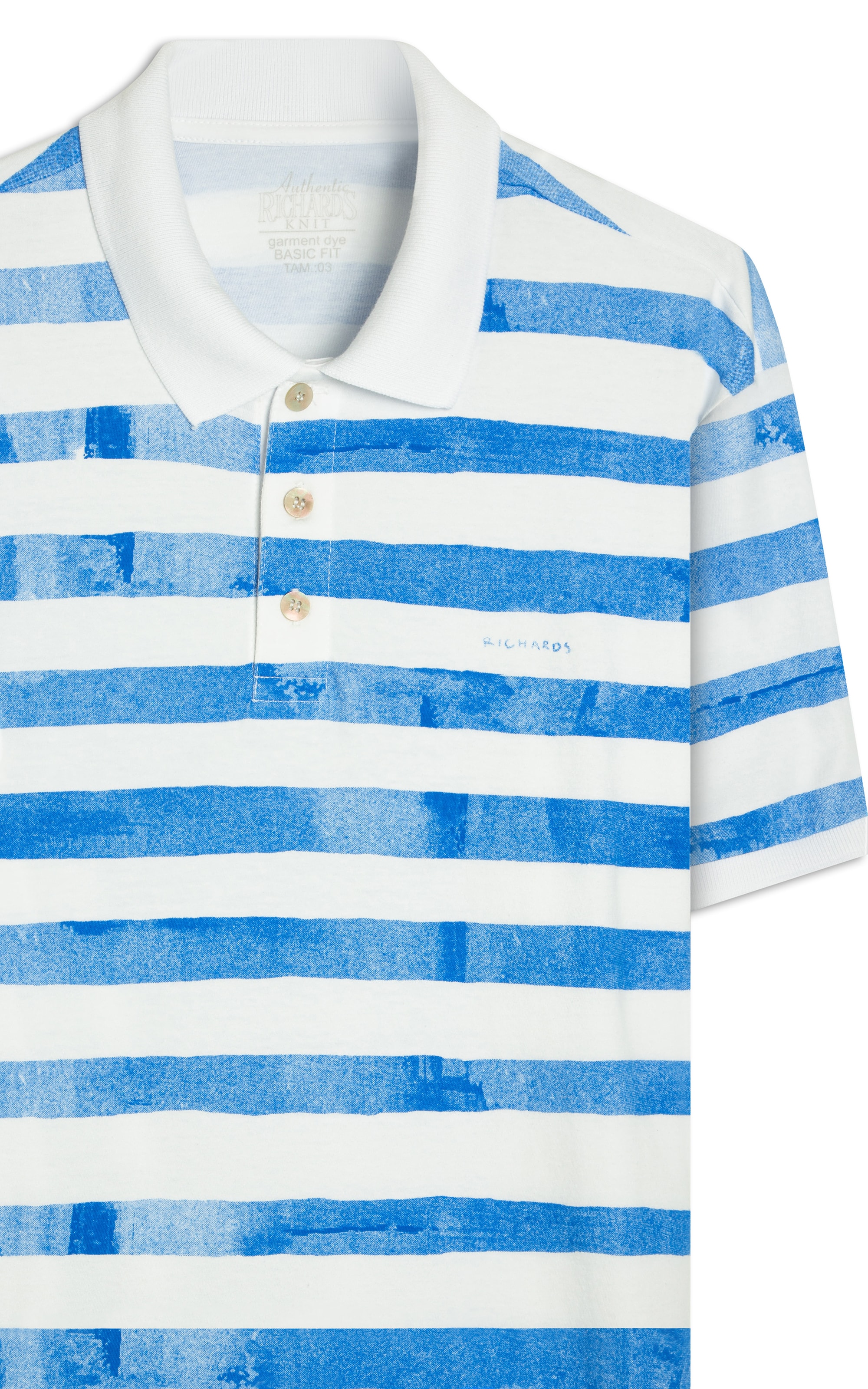 Polo Mm Gd Listrada New Bf Azul Bic