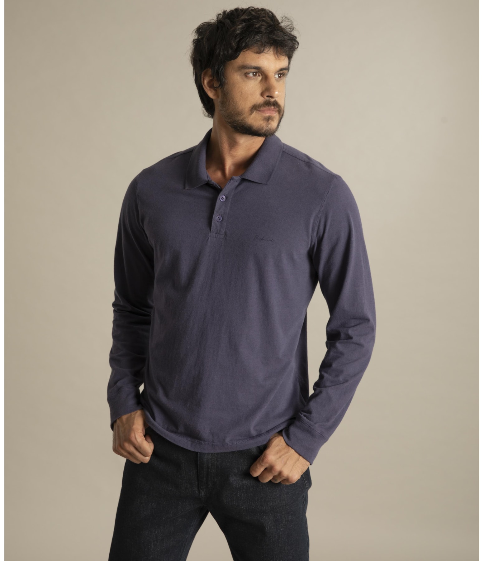 Polo Mm Mescla Sobretinto Ml Old Purple Mescla