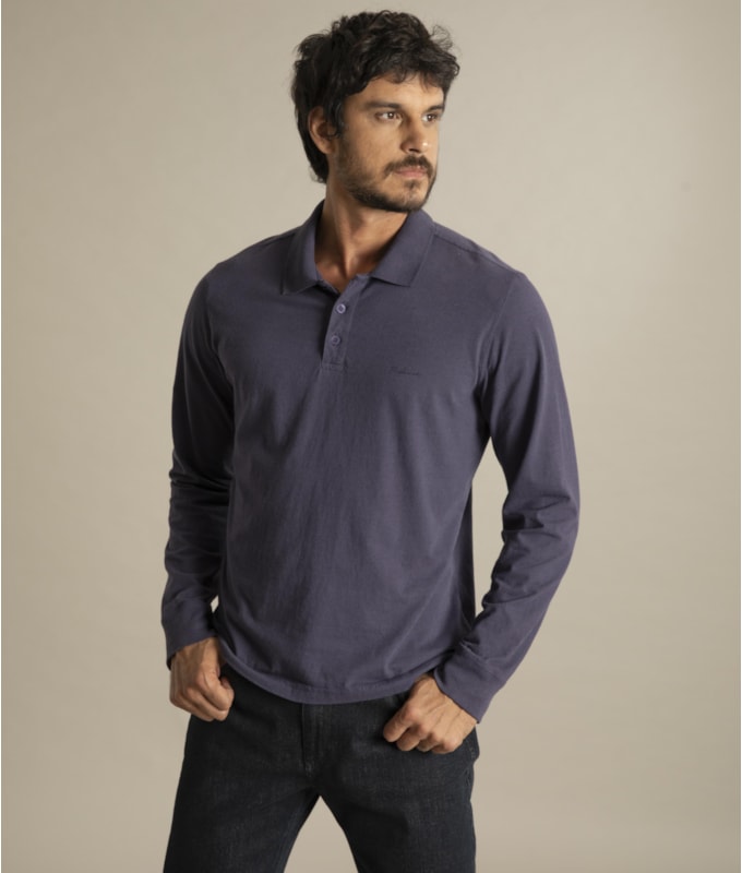 Polo Mm Mescla Sobretinto Ml Old Purple Mescla