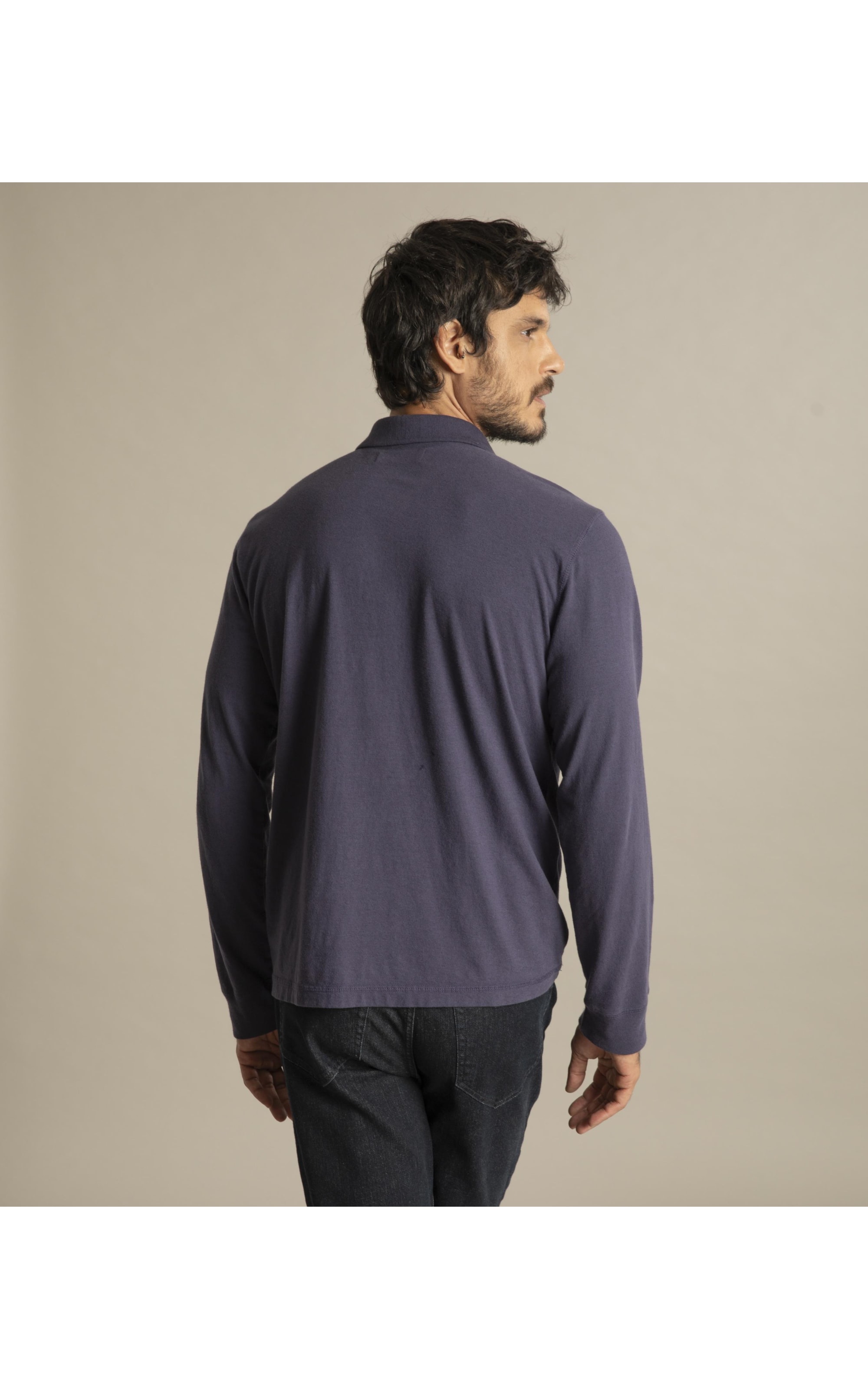 Polo Mm Mescla Sobretinto Ml Old Purple Mescla