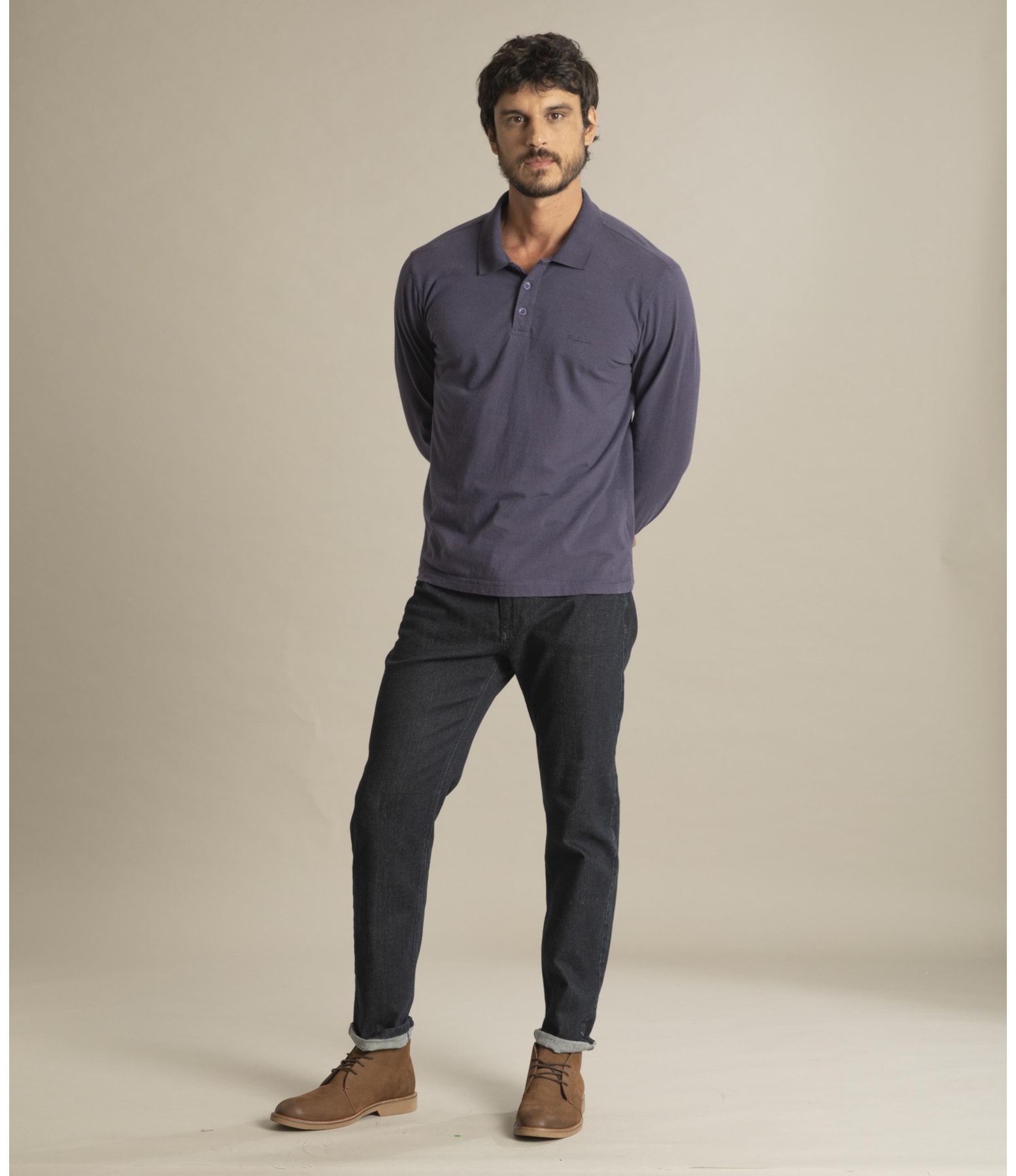 Polo Mm Mescla Sobretinto Ml Old Purple Mescla