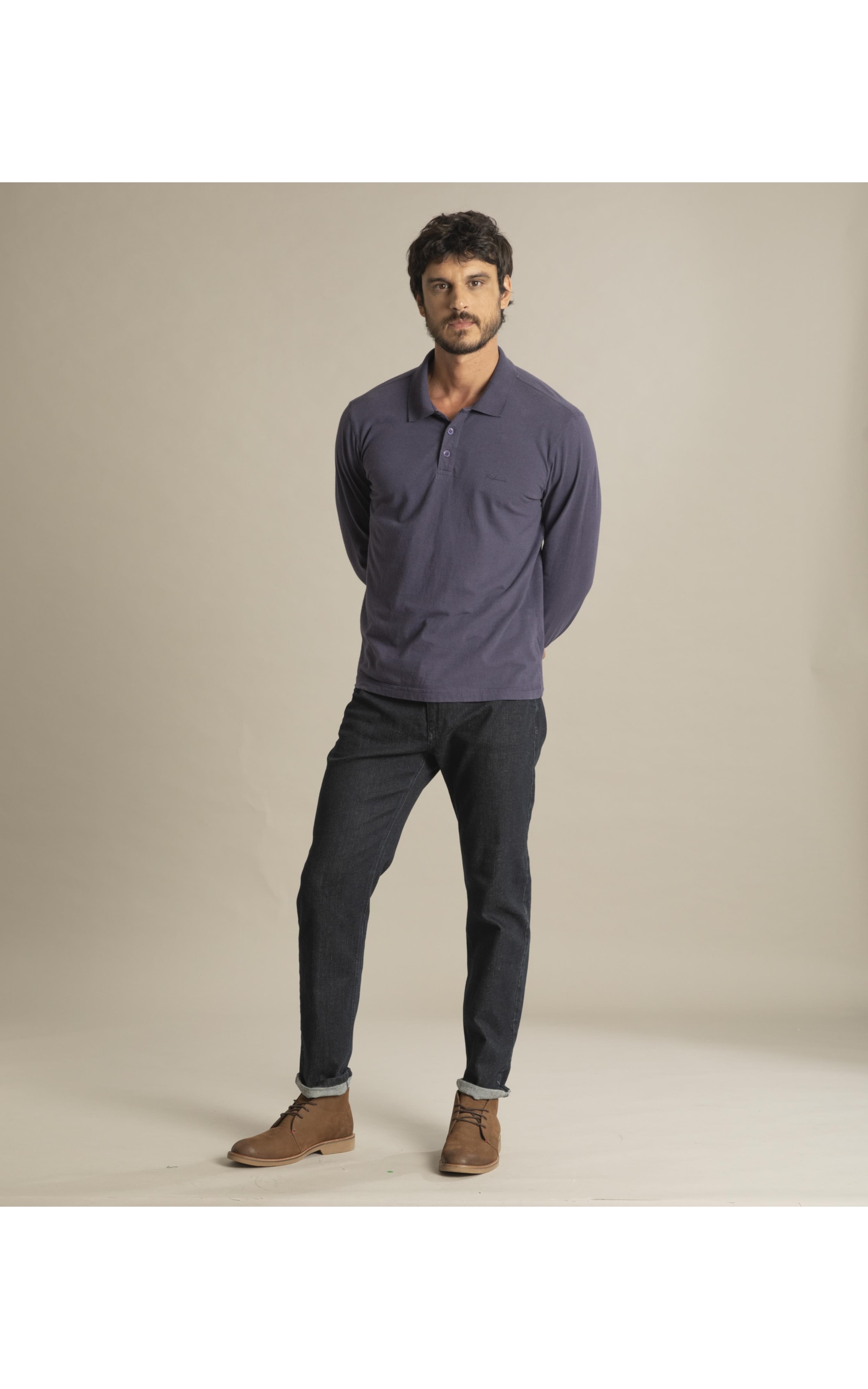 Polo Mm Mescla Sobretinto Ml Old Purple Mescla