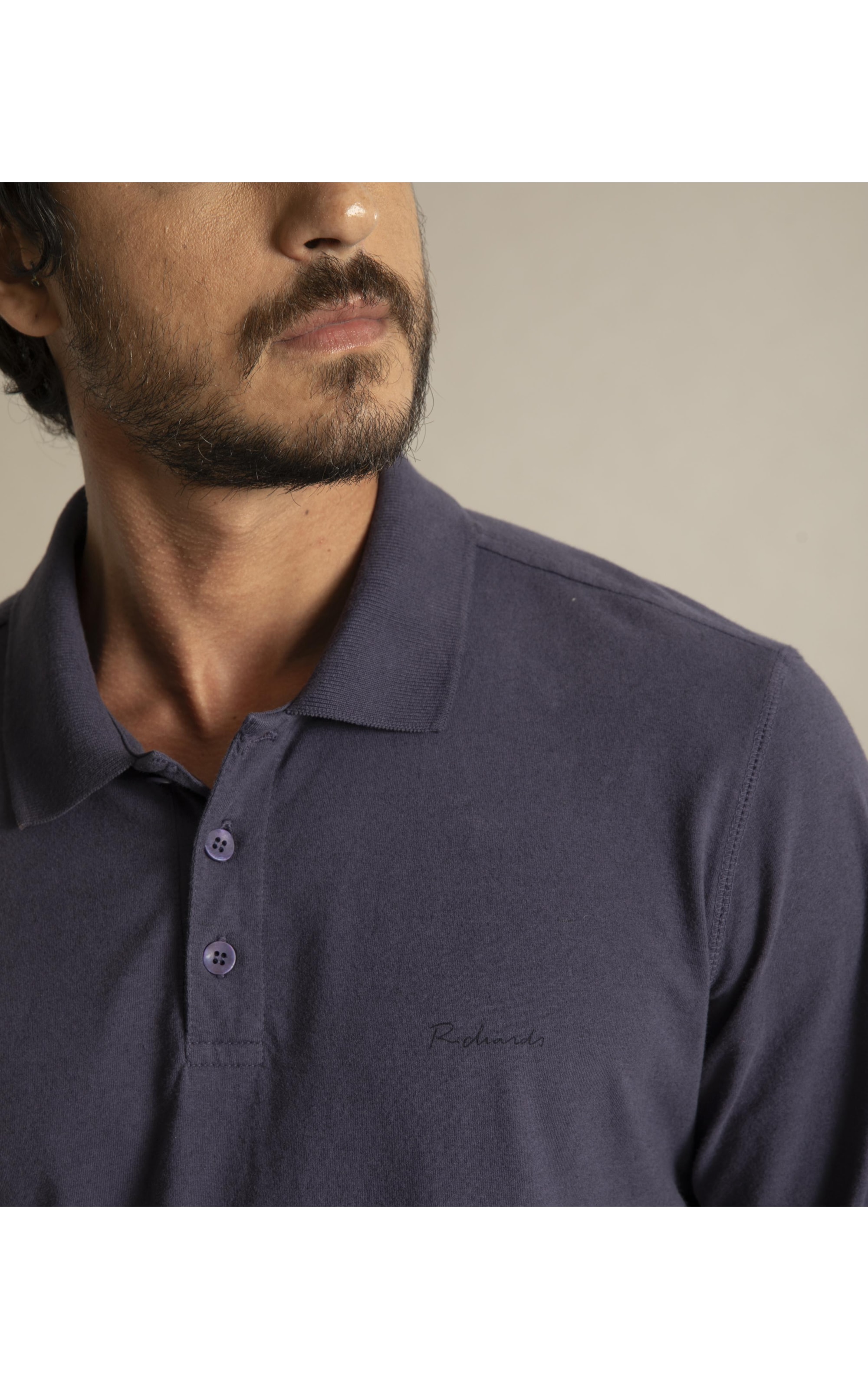 Polo Mm Mescla Sobretinto Ml Old Purple Mescla