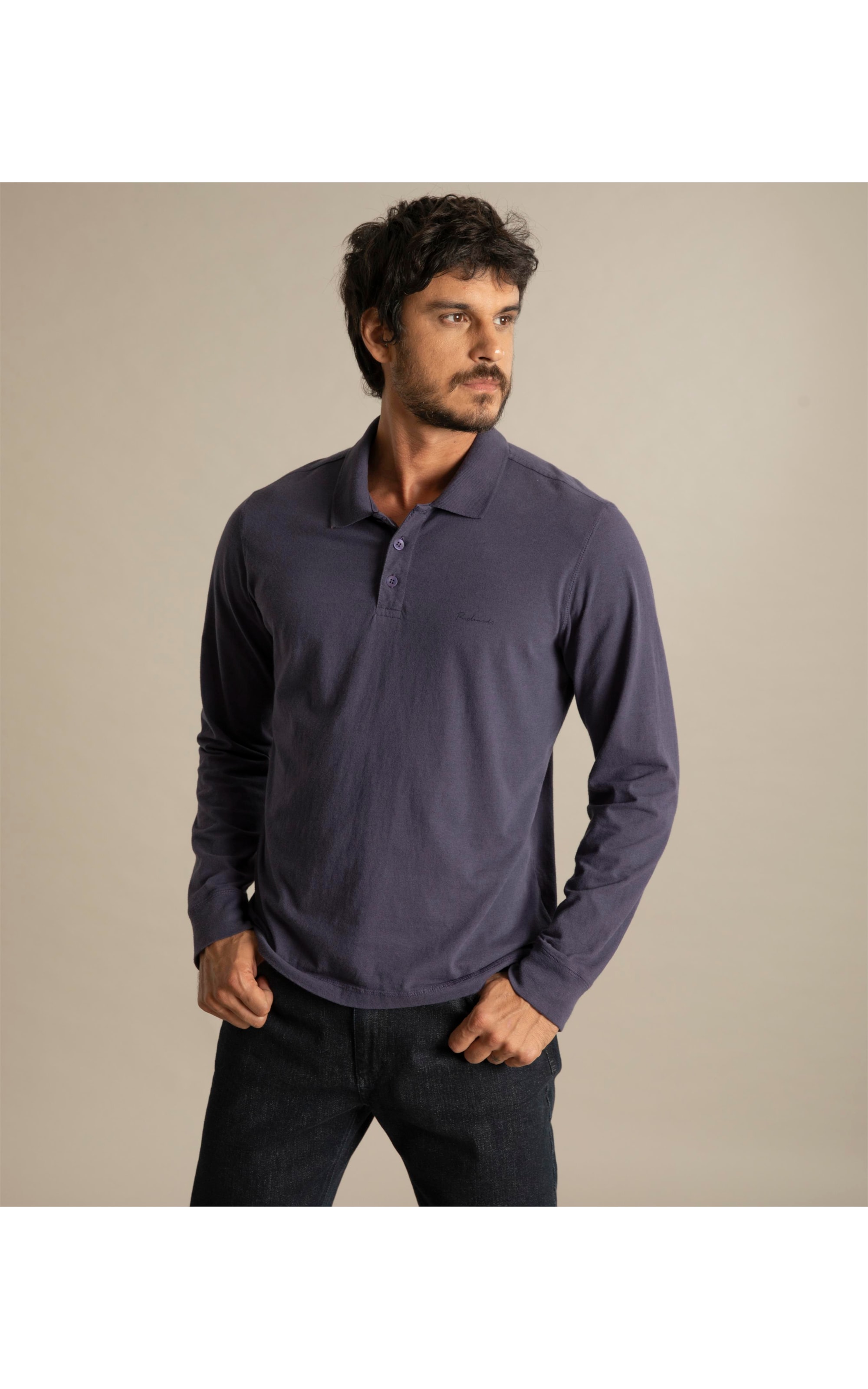 Polo Mm Mescla Sobretinto Ml Old Purple Mescla