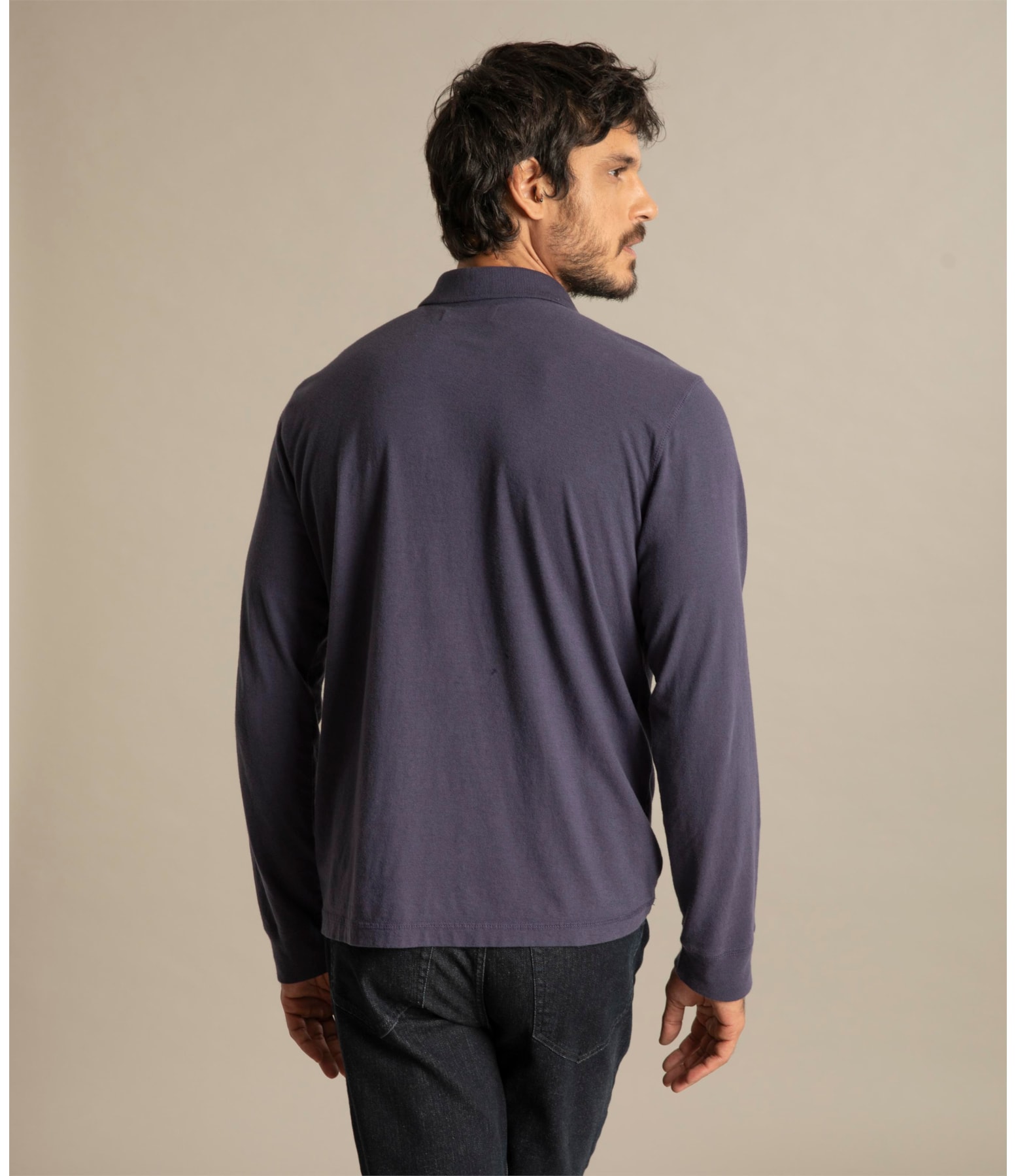 Polo Mm Mescla Sobretinto Ml Old Purple Mescla