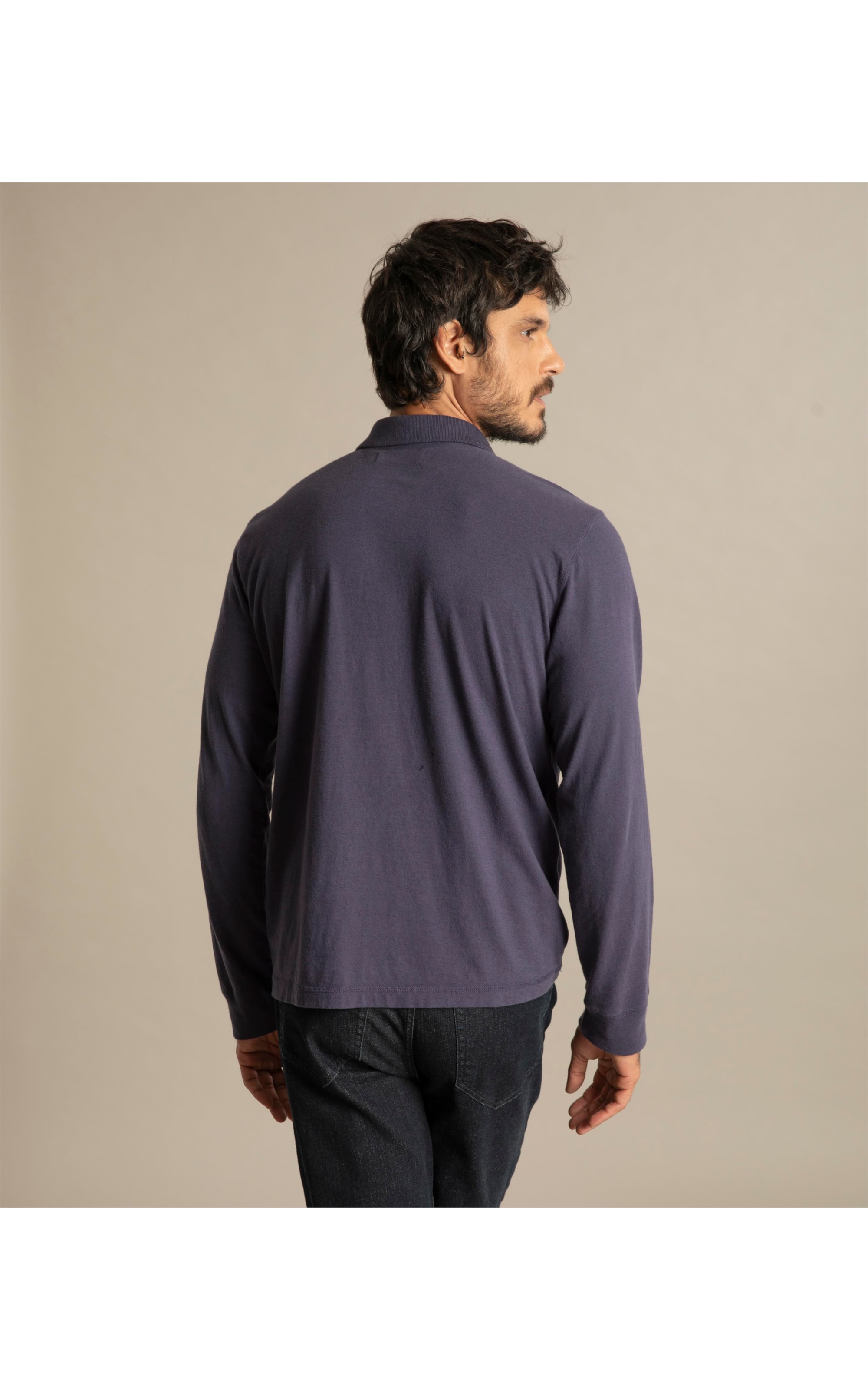 Polo Mm Mescla Sobretinto Ml Old Purple Mescla