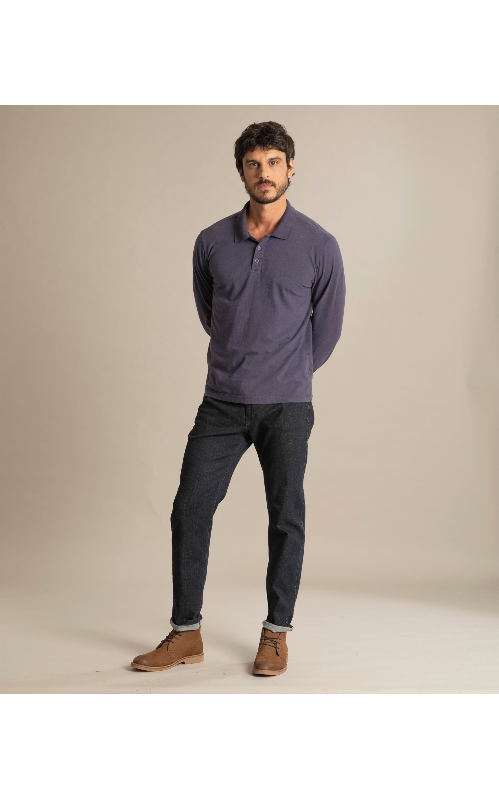 Polo Mm Mescla Sobretinto Ml Old Purple Mescla