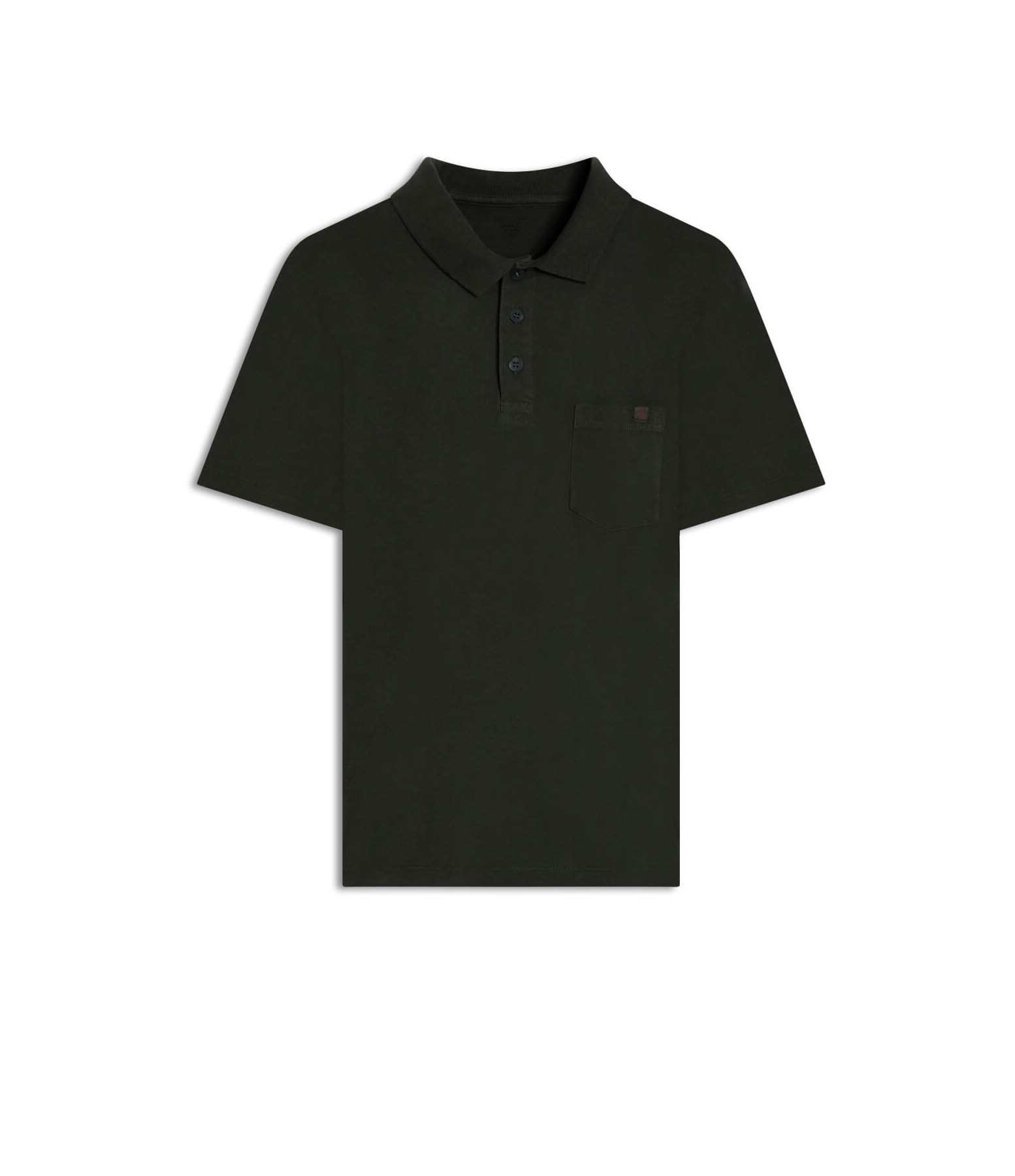 Polo Mm Overdye Com Bolso Basic Fit Verde Militar Mescla