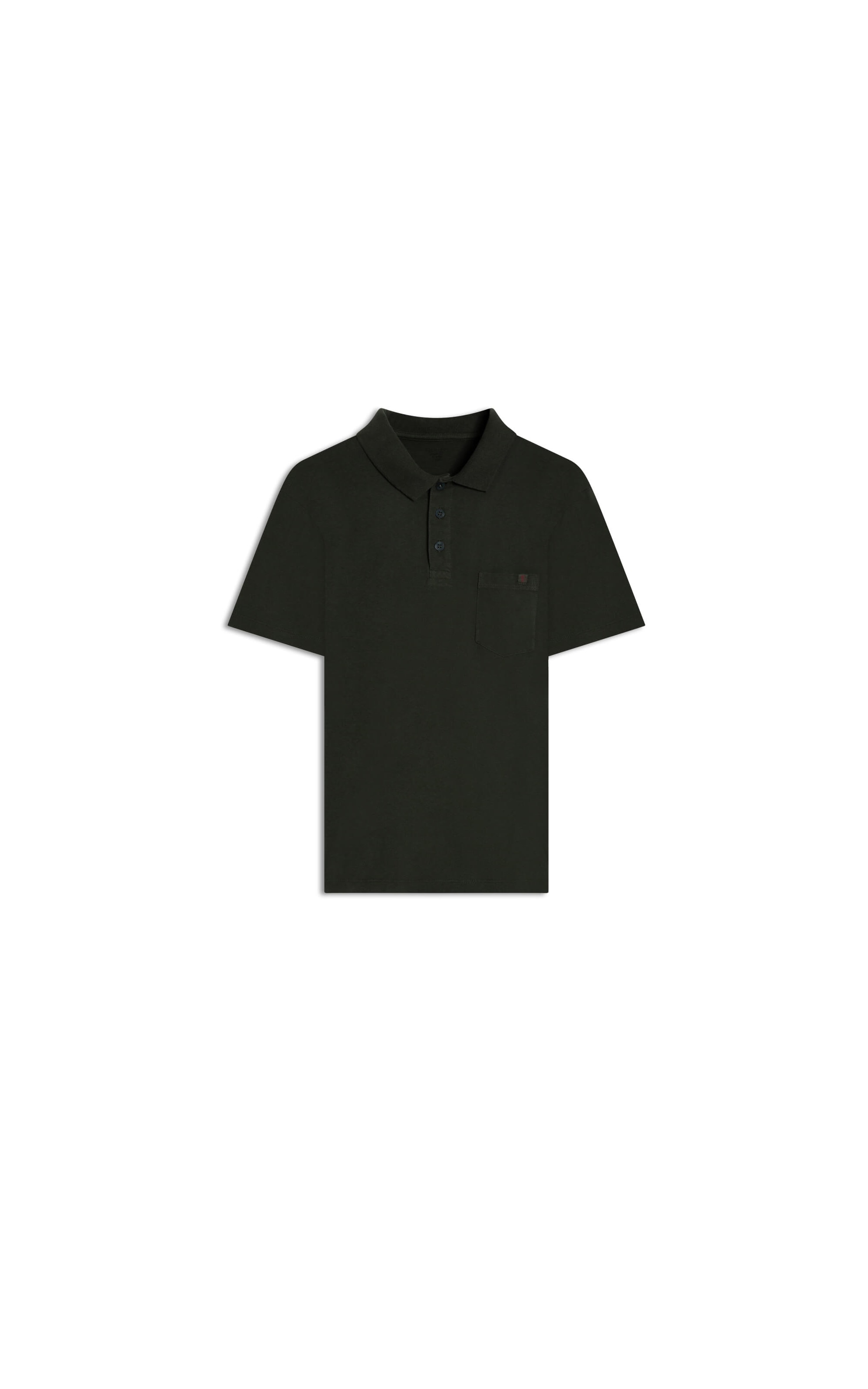 Polo Mm Overdye Com Bolso Basic Fit Verde Militar Mescla