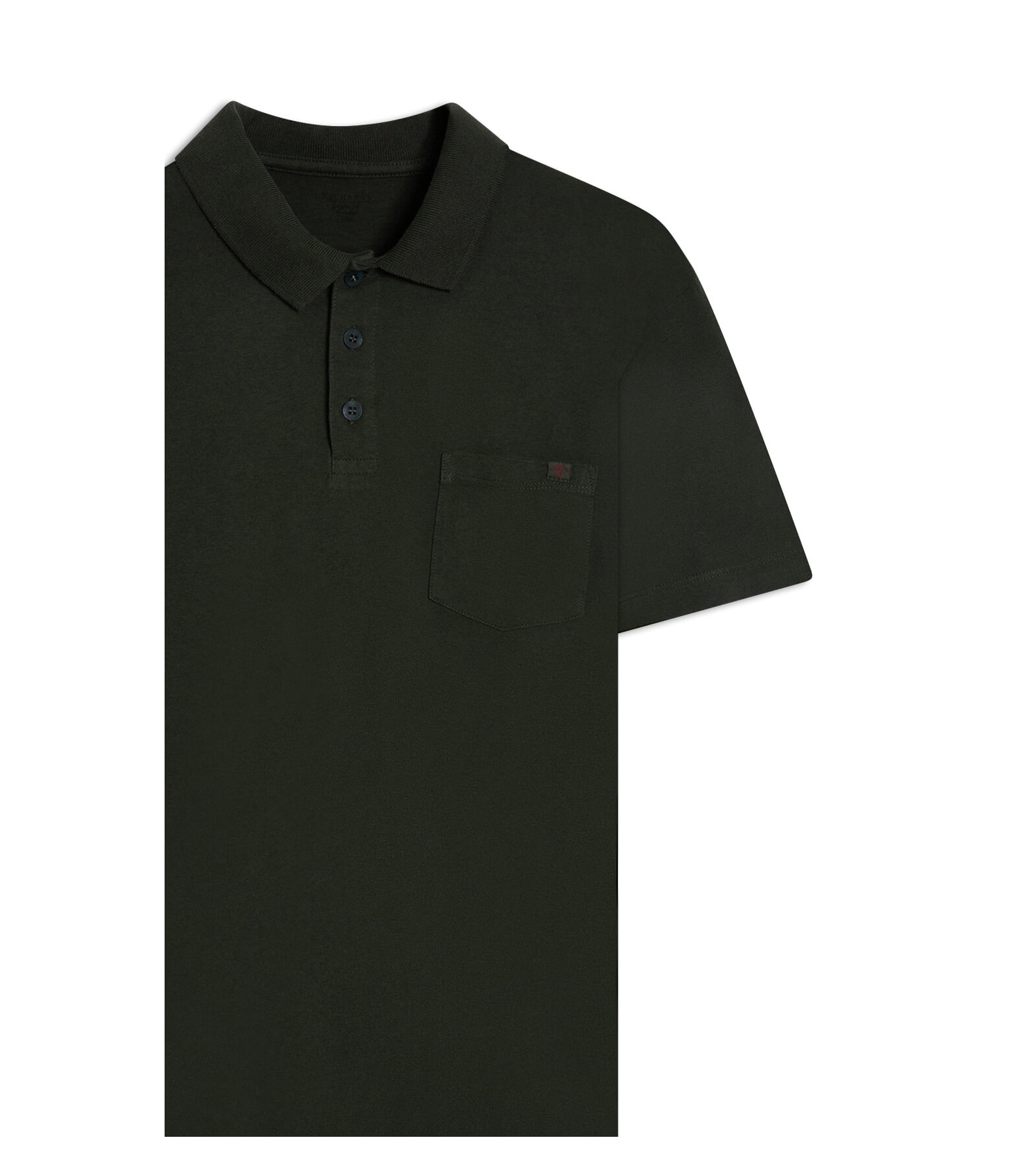 Polo Mm Overdye Com Bolso Basic Fit Verde Militar Mescla