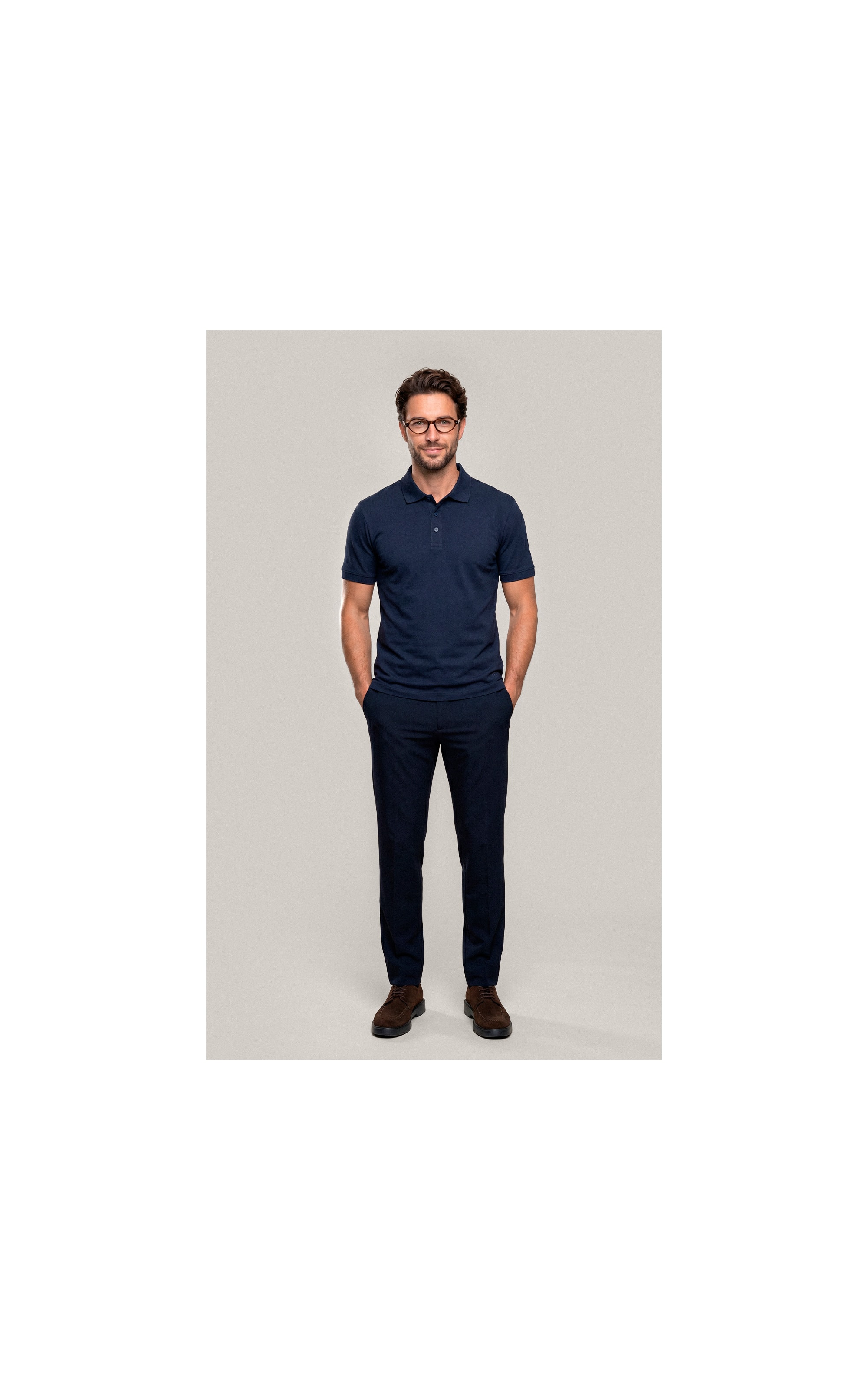 Polo Mm Pima Com Punho New Classic Dark Navy