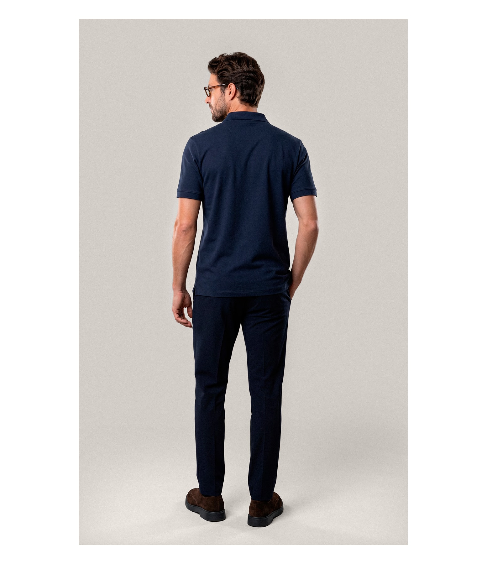 Polo Mm Pima Com Punho New Classic Dark Navy