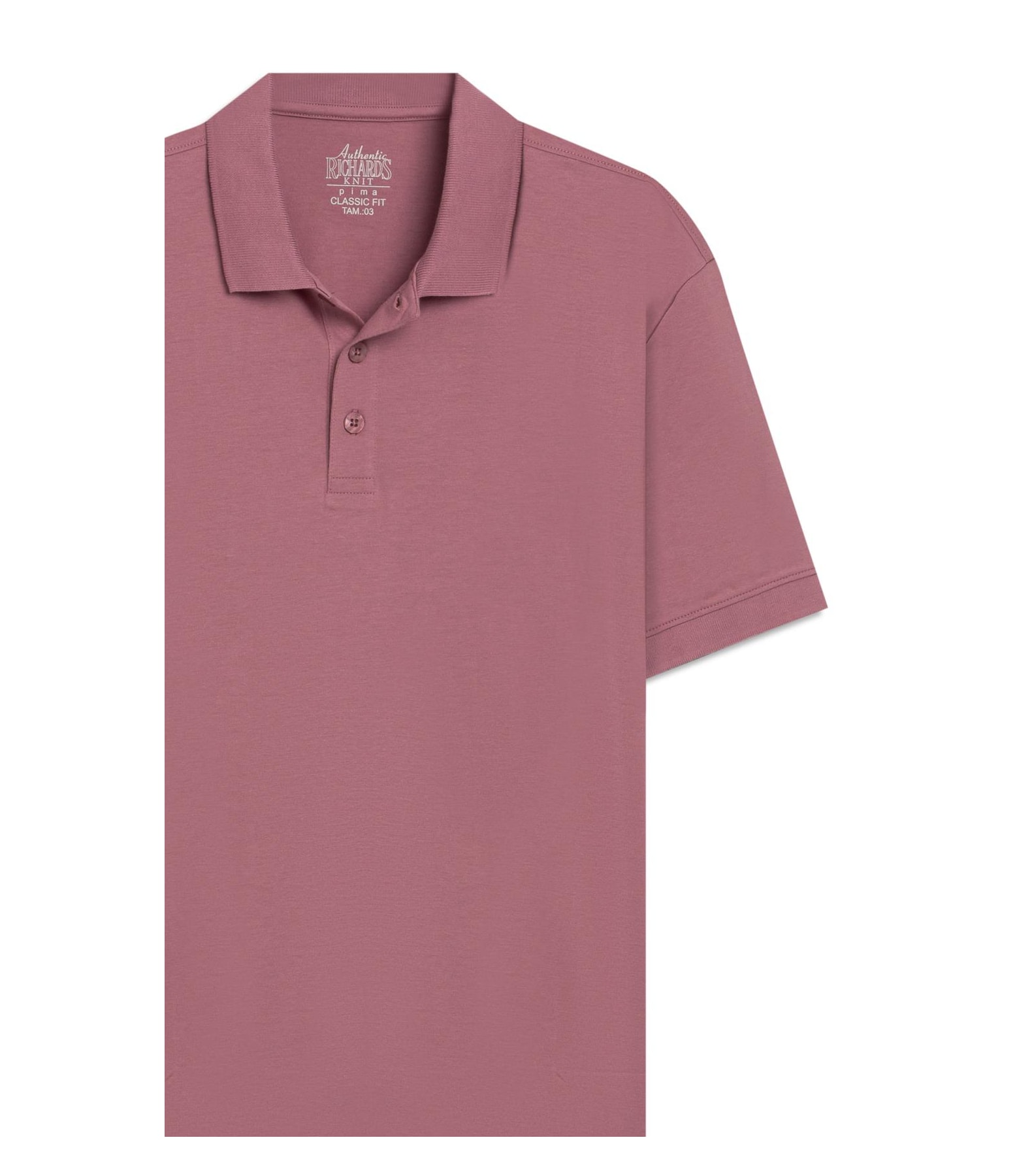 Polo Mm Pima Com Punho New Classic Mauve