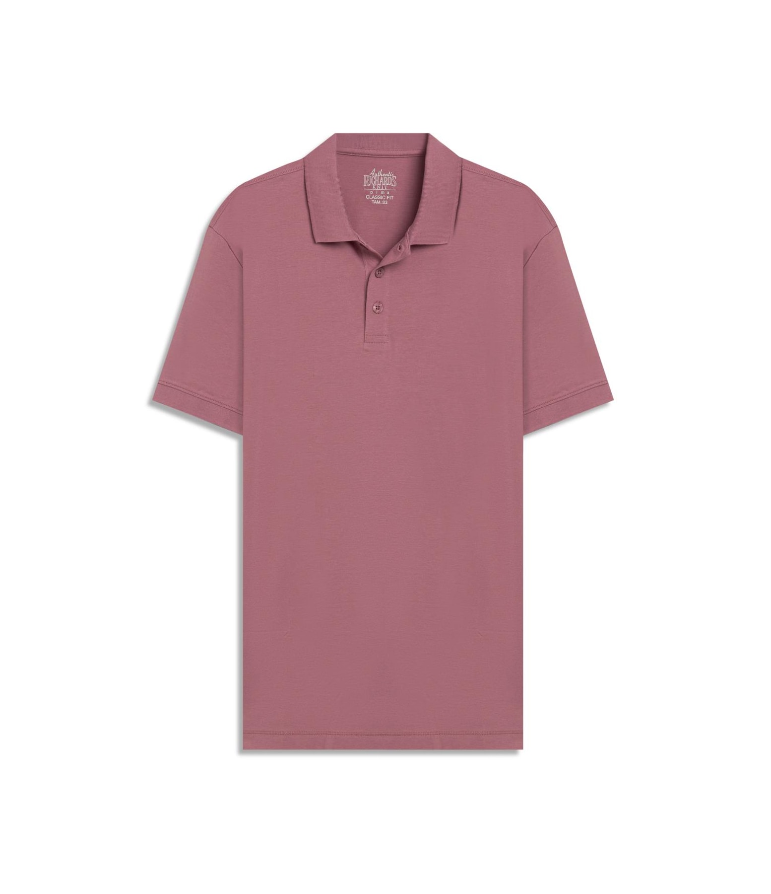 Polo Mm Pima Com Punho New Classic Mauve