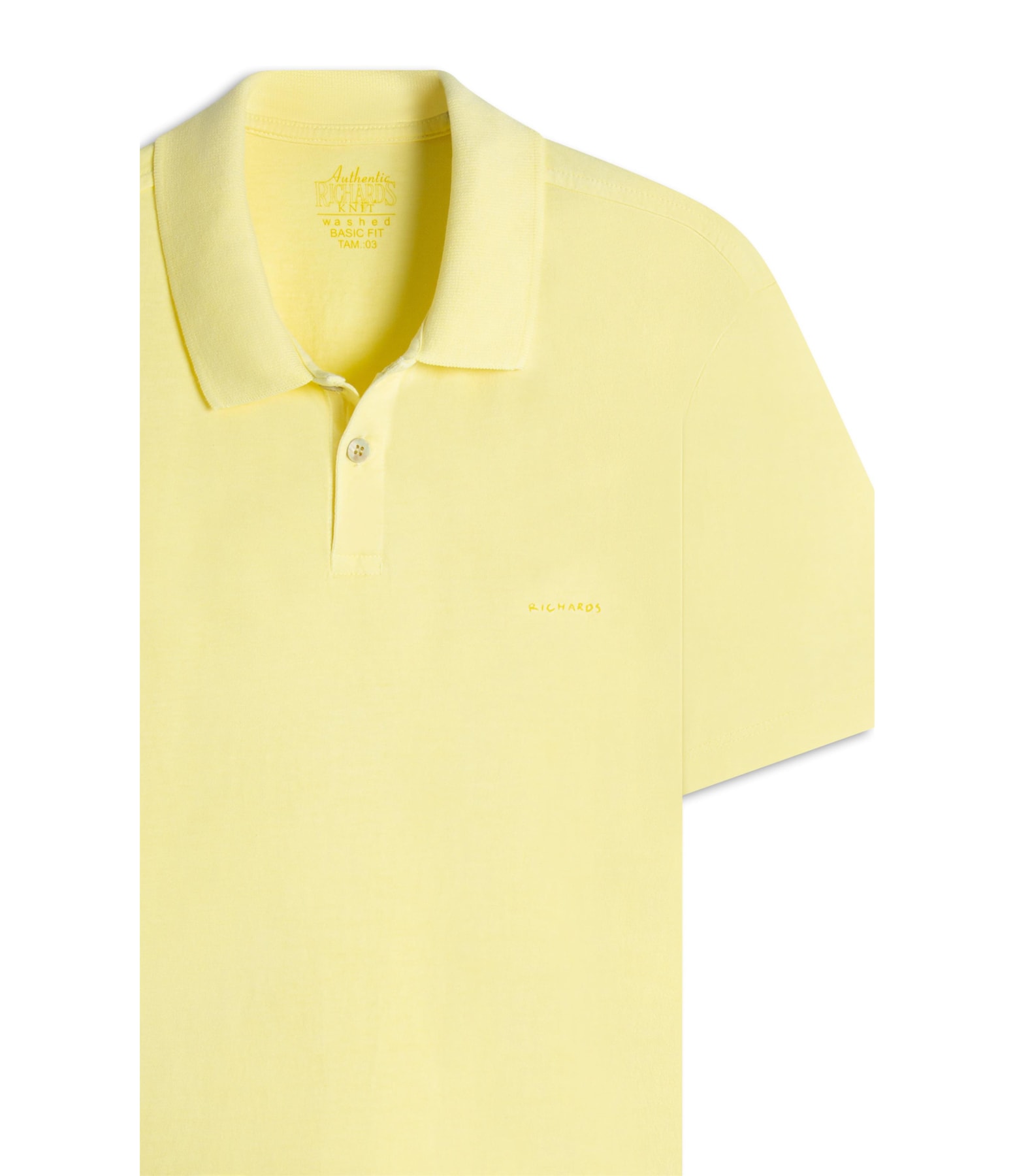 Polo Mm Washed Bf Amarelo