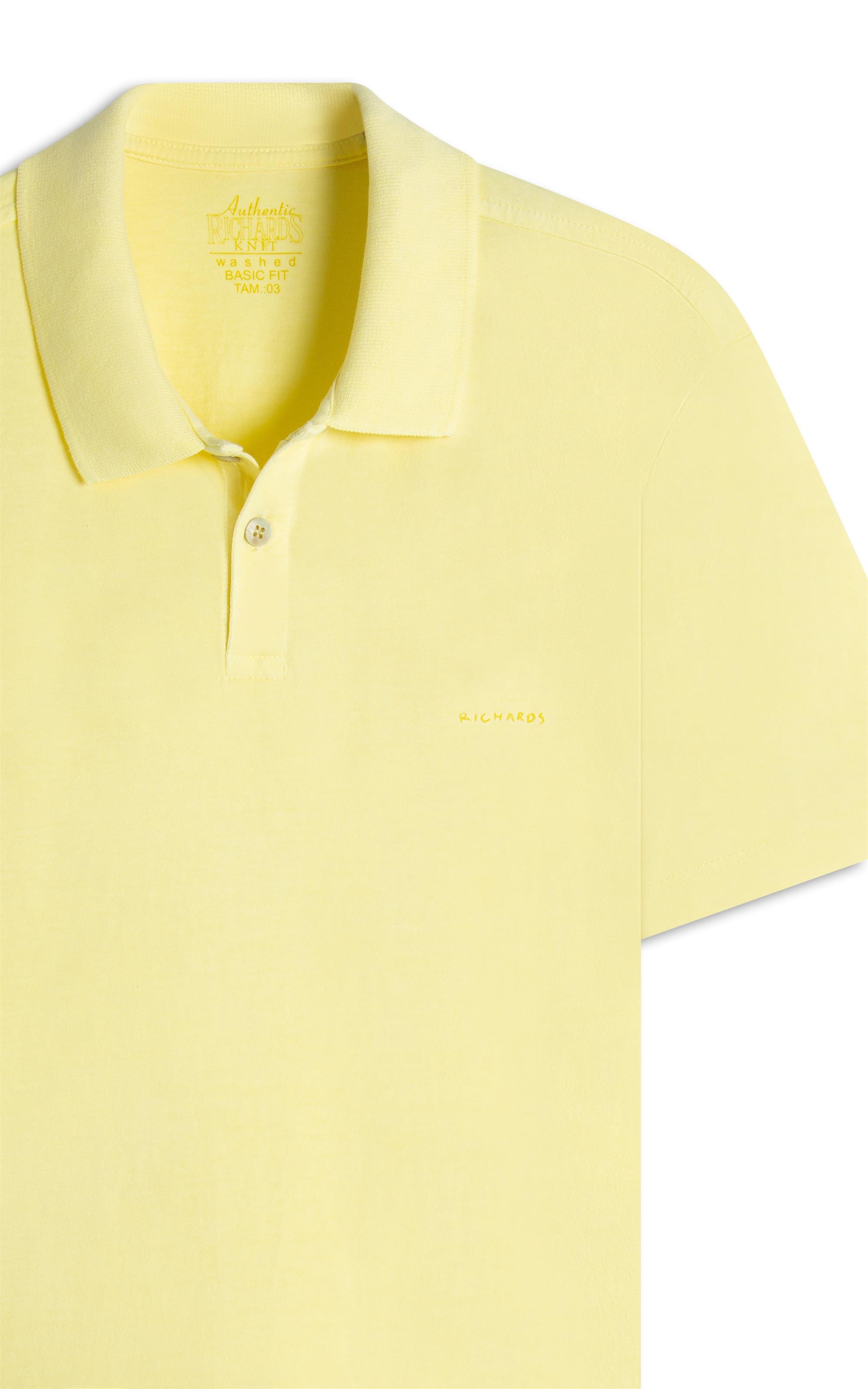 Polo Mm Washed Bf Amarelo