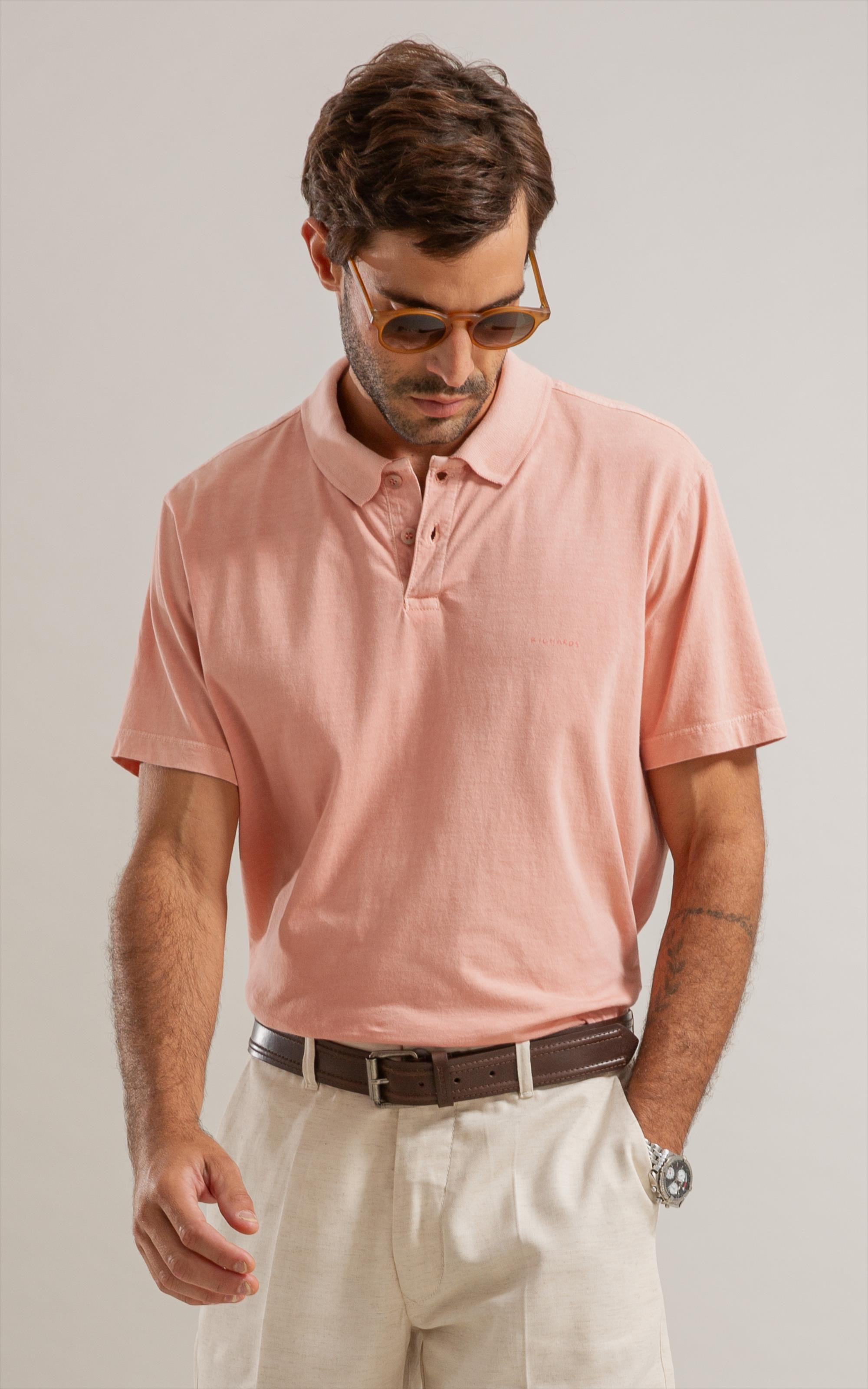 Polo Mm Washed Bf Salmao