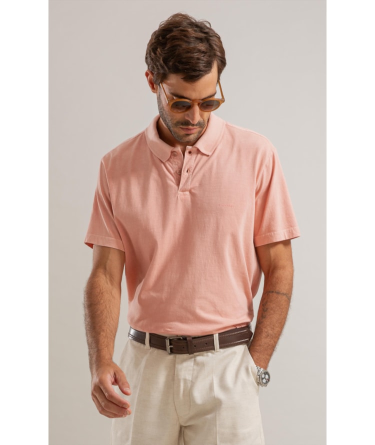 Polo Mm Washed Bf Salmao