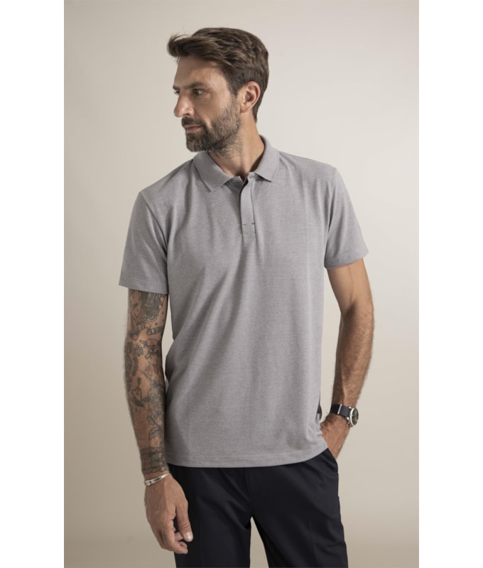 Polo Molinê Cinza Mescla